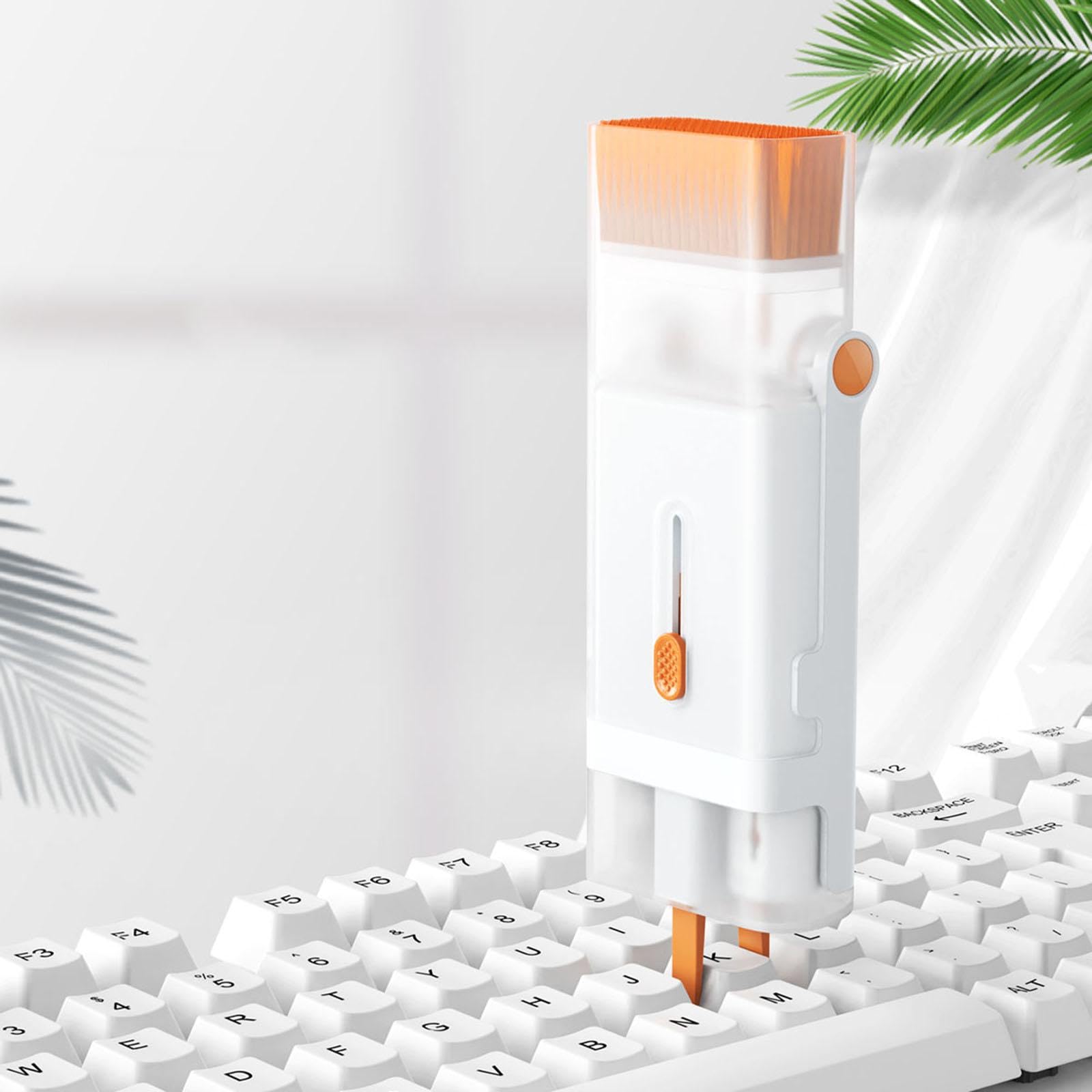 10 Set Laptop Reinigungsset Staubbürste Tastaturreiniger Set für Kamera Objektiv Telefon PC Orange