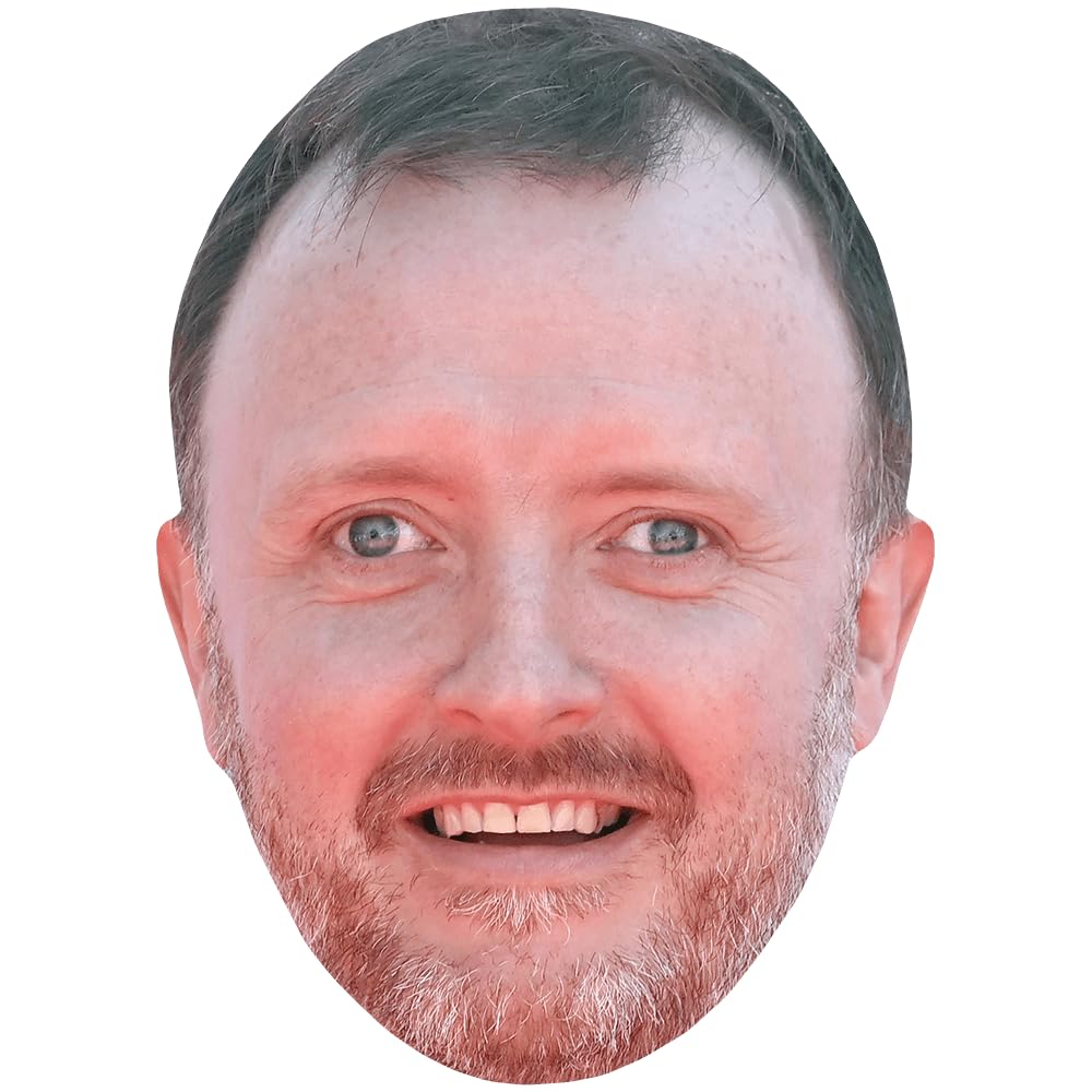 Chris McCausland (Beard) Celebrity Mask, Flat Card Face, Fancy Dress Mask