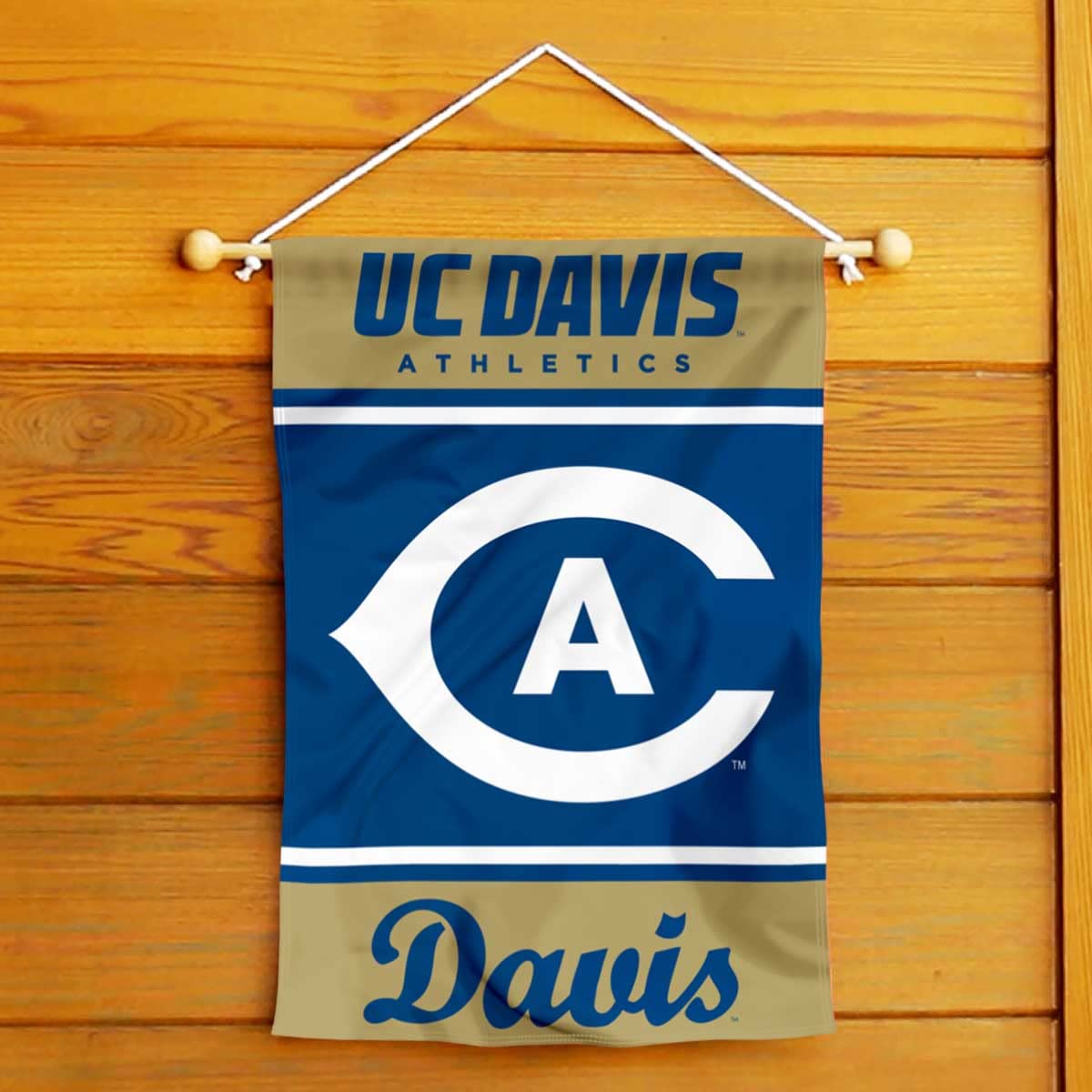 UC Davis Aggies Double Sided Garden Banner Flag - 13x18 Inch, Officially Licensed College Team Flag