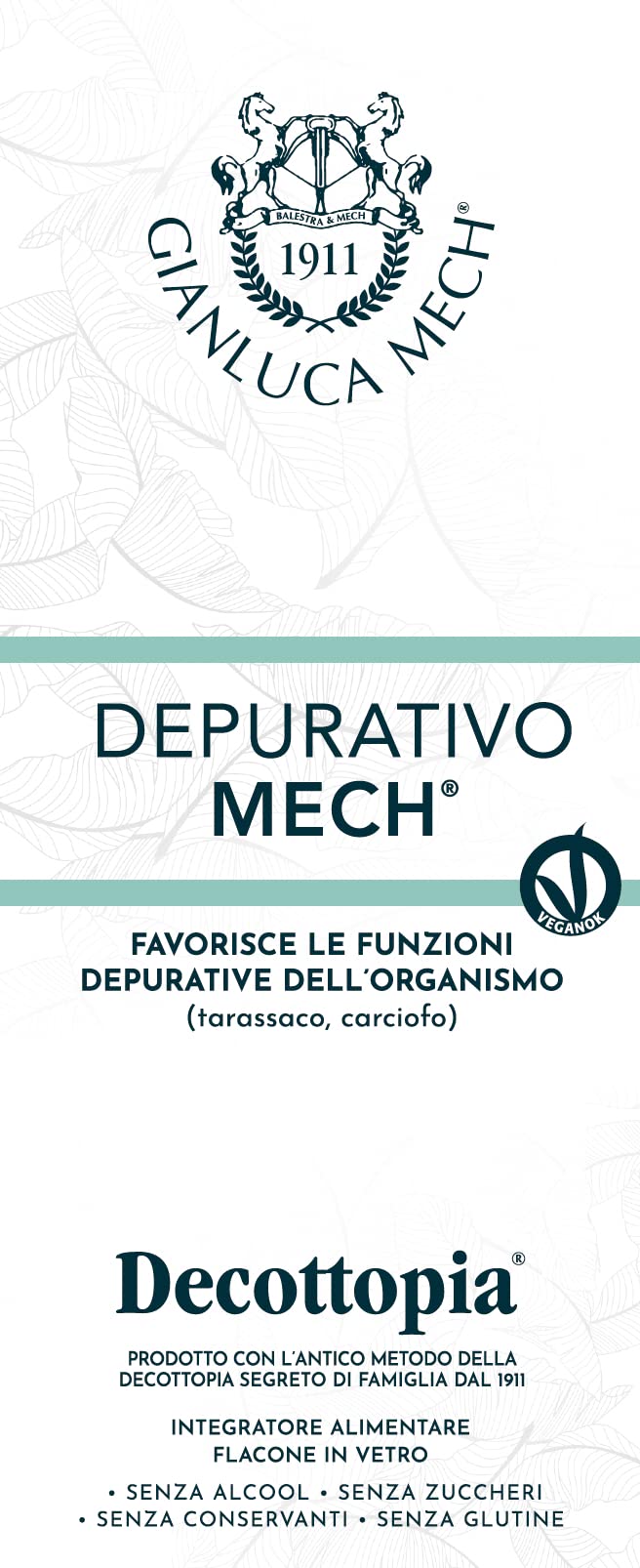 Decottopia Depurativo Mech Gianluca Mech, Liquido, per la salute digestiva, 500 ml