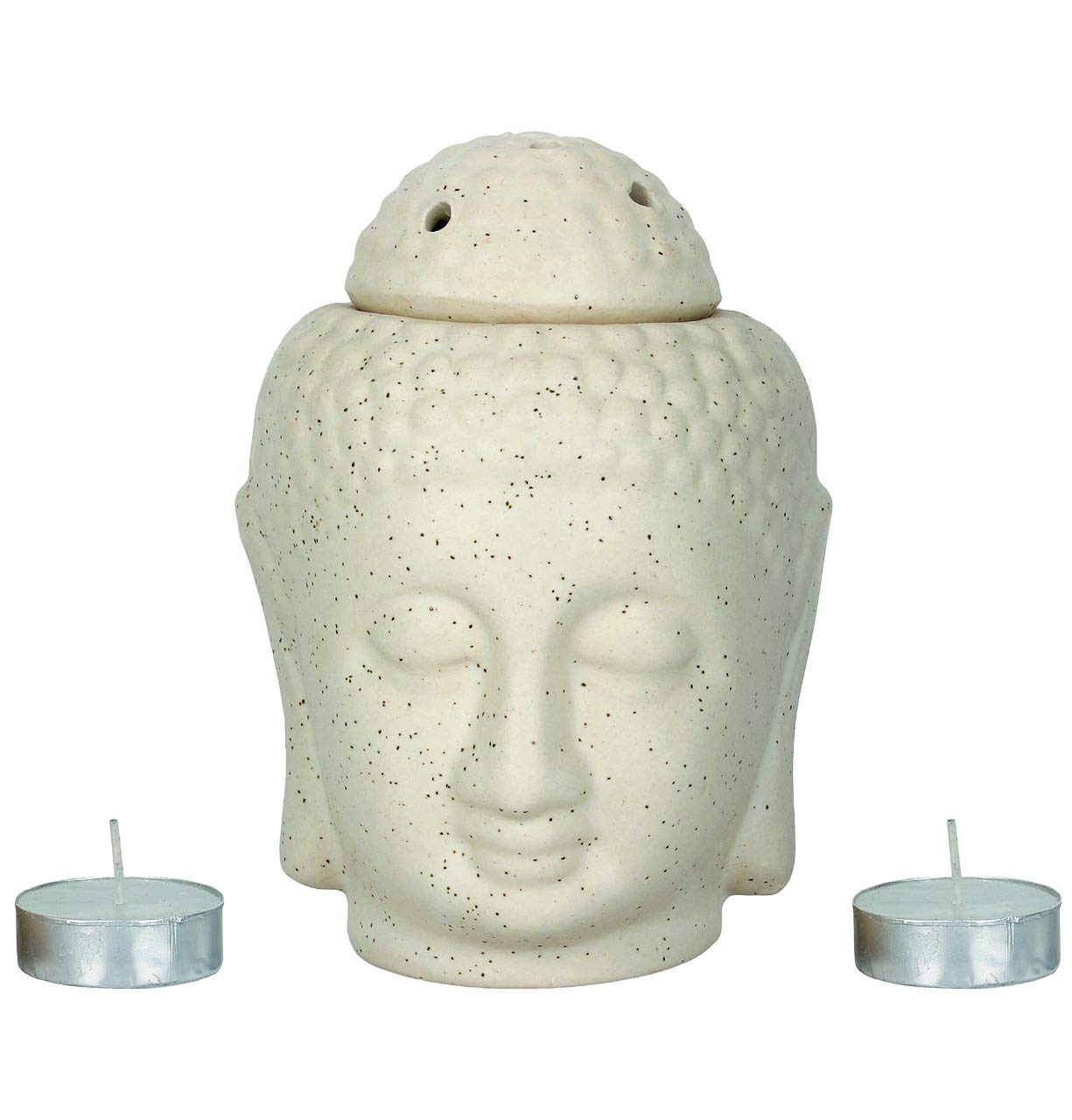 DARSHMOTI® Pure Ceramic Non Electric Diffuser, Aroma Oil/Camphor Burner Head Shape Non Electric