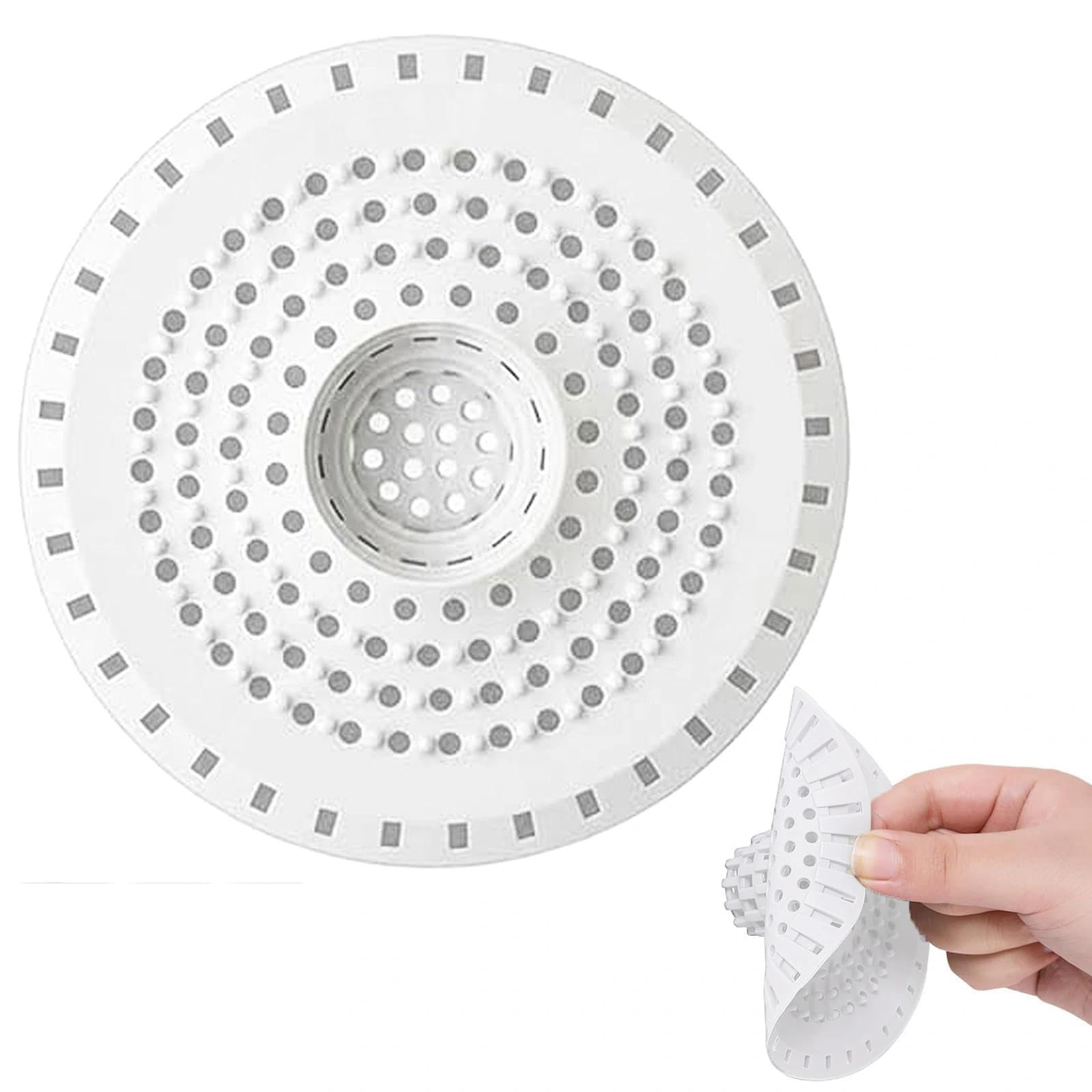 RIIRCSGE 1 Pack Silicone Shower Drain Hair Catcher, Hairs Catcher, Silicone Sink Strainer Protector Shower Drain Cover Hair Stopper Trap Sink Filter for Bathroom Bathtub Kitchen