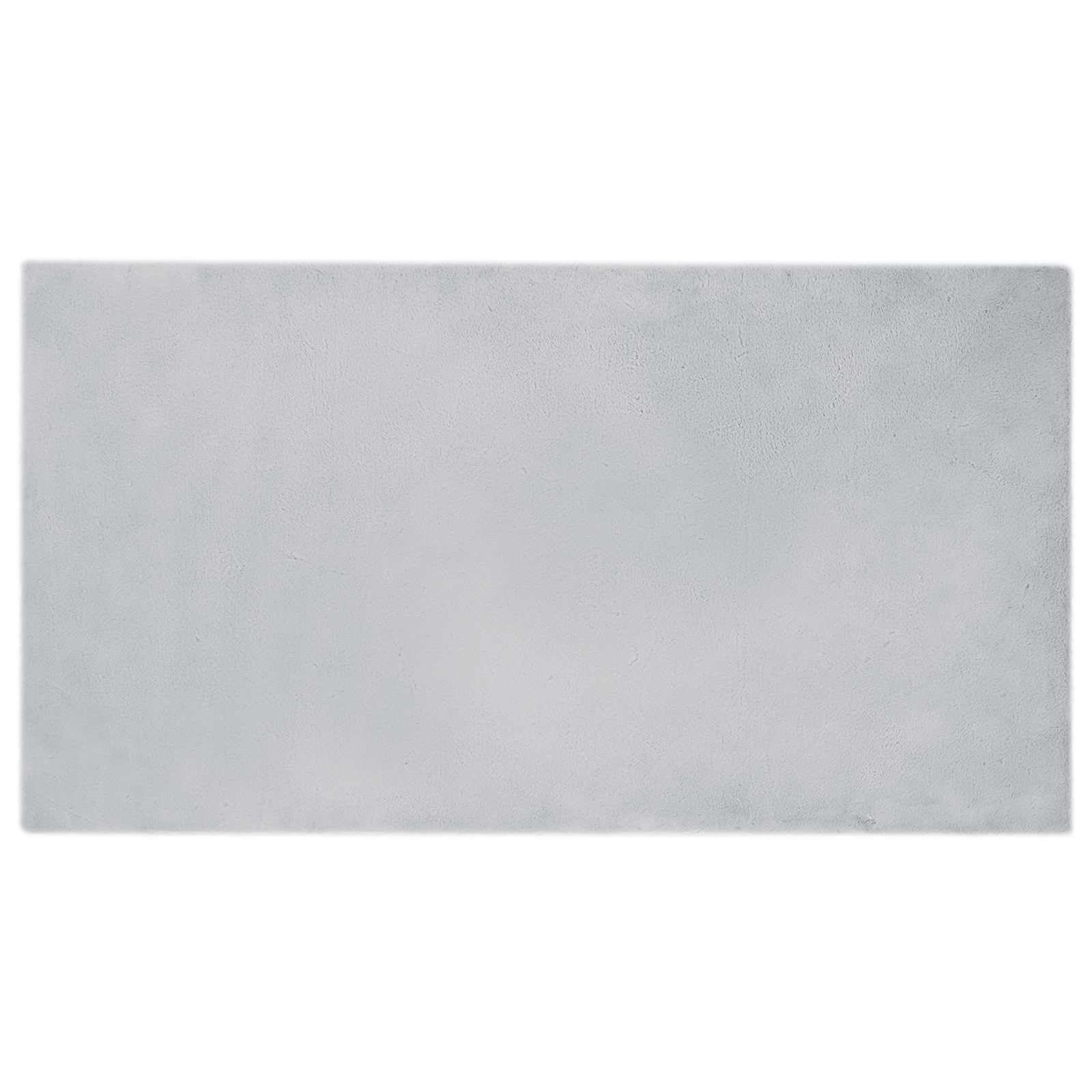 Tapis rectangulaire doux et chaud en fausse fourrure lapin gris 80x150