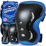 Liebkern Knieschoner Kinder Schoner Inliner Kinder Knieschützer Inliner Kinder Protektoren Set Schützer Inline Skates Kinder Protektoren Kinder Inliner Schoner Erwachsene Knieschützer Kinder