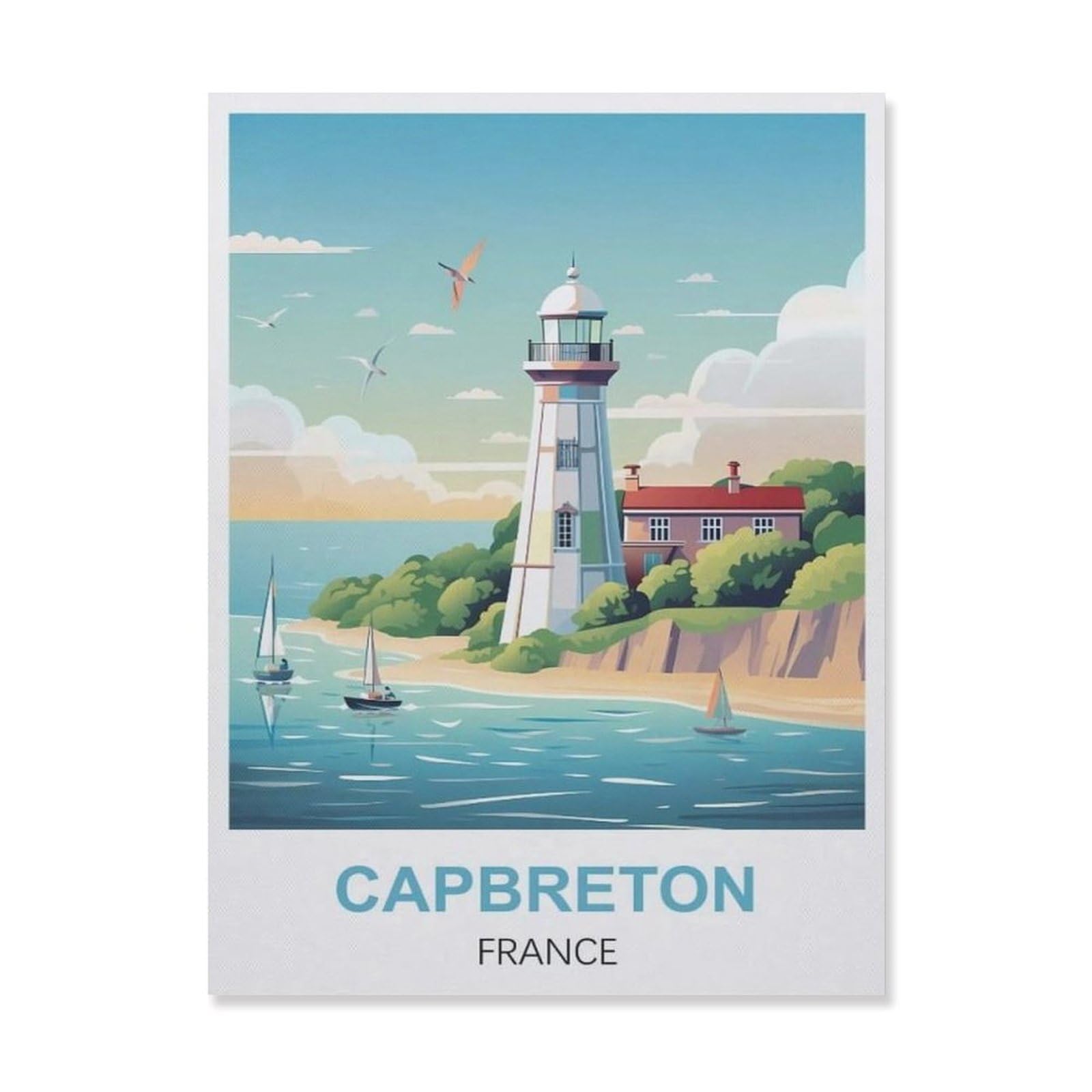 Vintage Metal Tin Sign，Capbreton France(15x30cm）