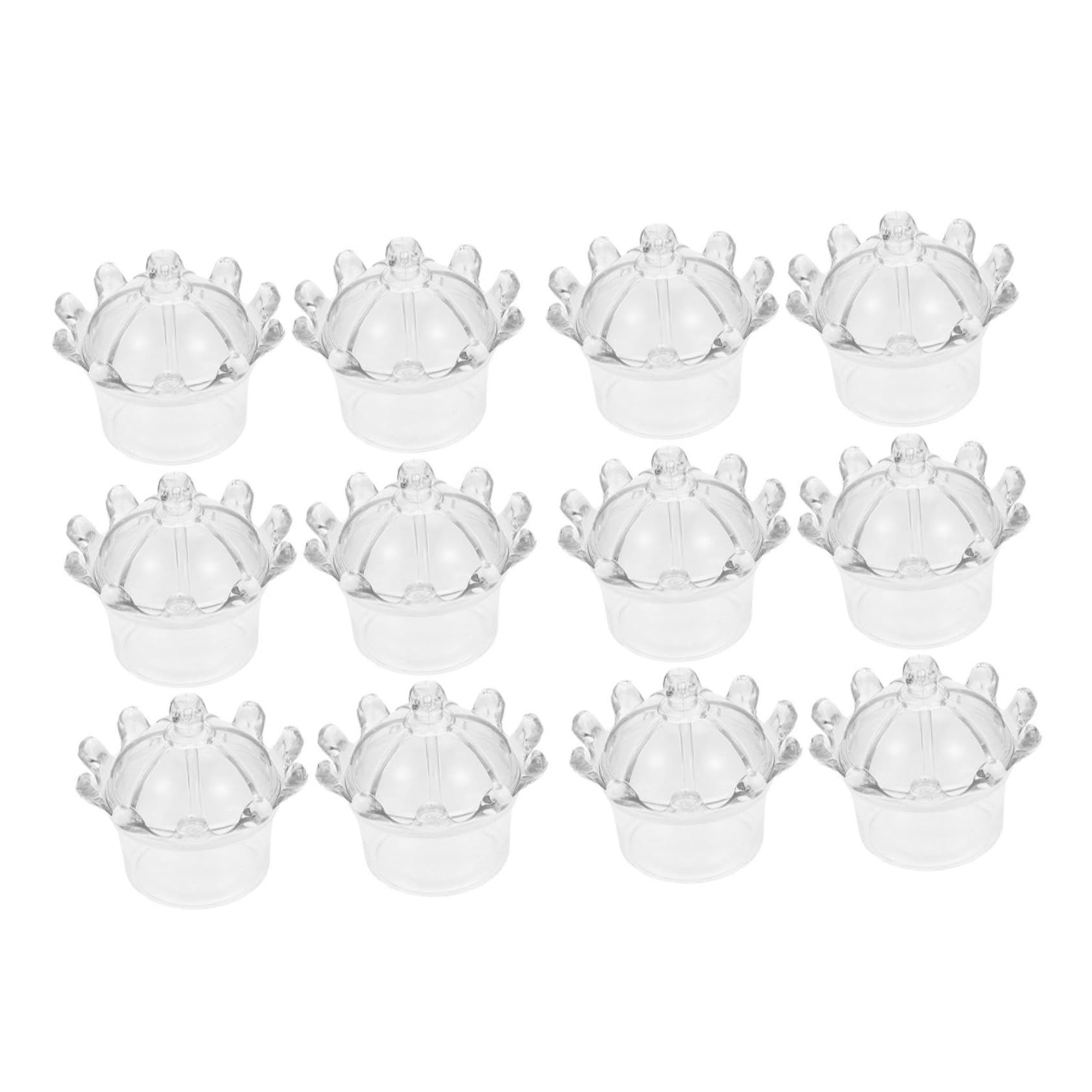 Cabilock 12piezas Caja De Dulces Transparente De Contenedor De Sweets Multiusos Para Decoración De Fiesta y Almacenamiento De Snacks Para Cumpleaños y Bodas