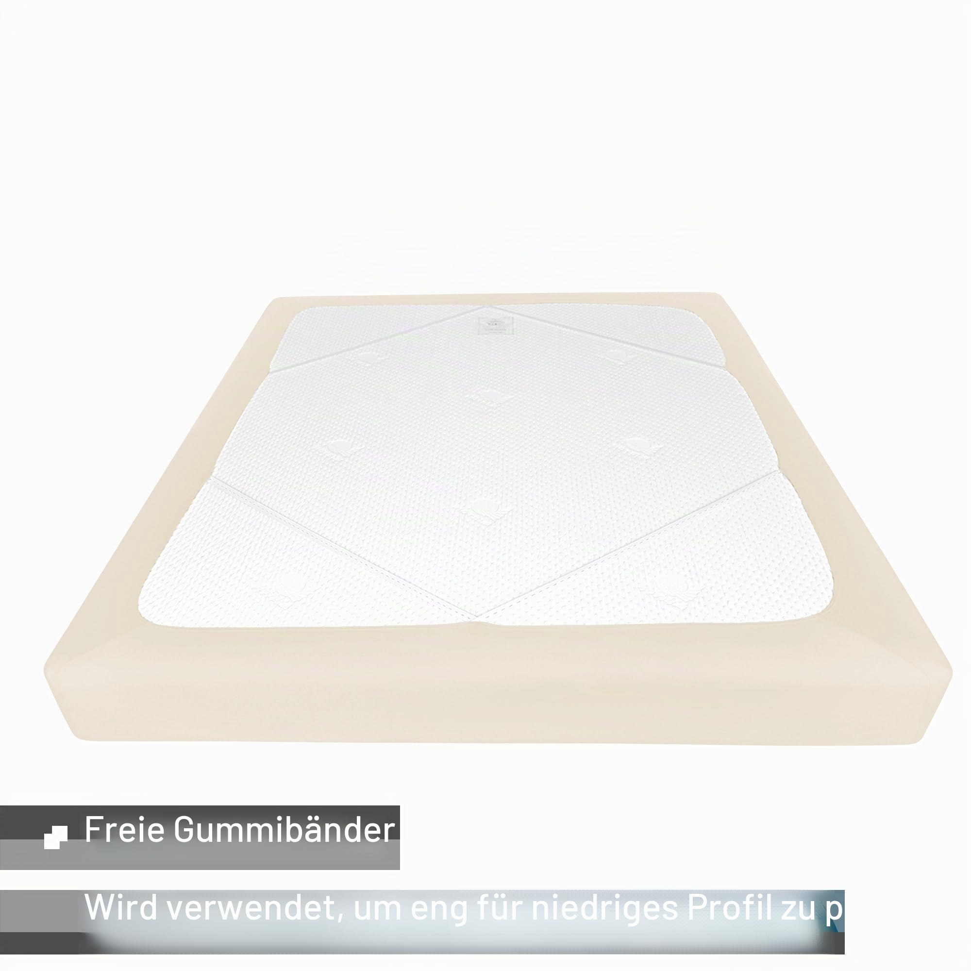 Alyvia Spring Boxspringbezug, Full/Full XL, Beige, Mikrofaser und Spandex, Bettrock