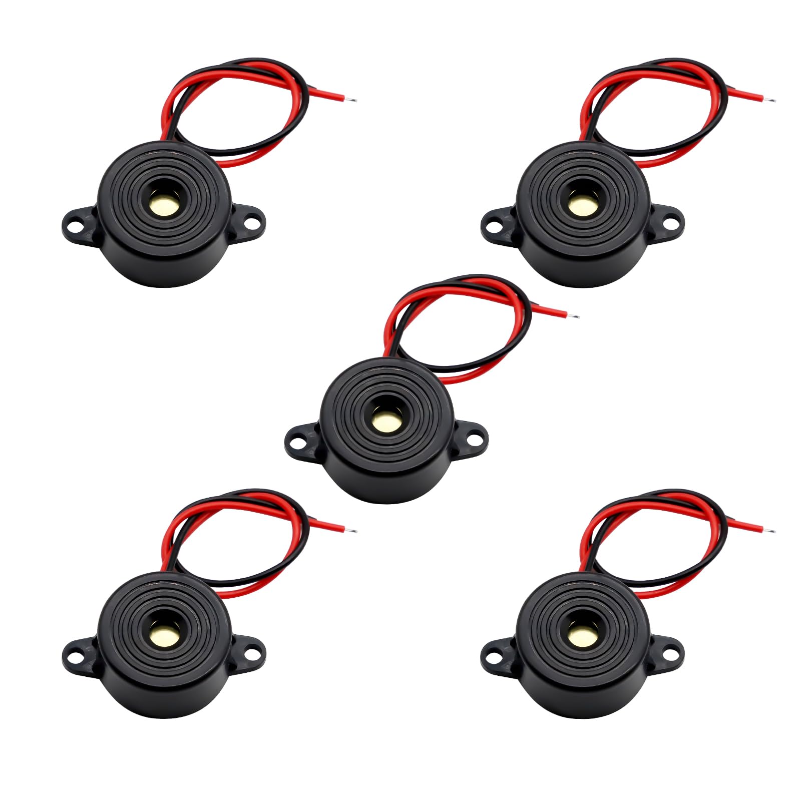 SFM-27 95DB Cicalino elettronico Binghe 5 Pezzi SFM-27 DC 3-24V Sirena di Allarme Elettronica Piezo Attivo Buzzer Adatto per articoli elettronici Compatibile con Arduino