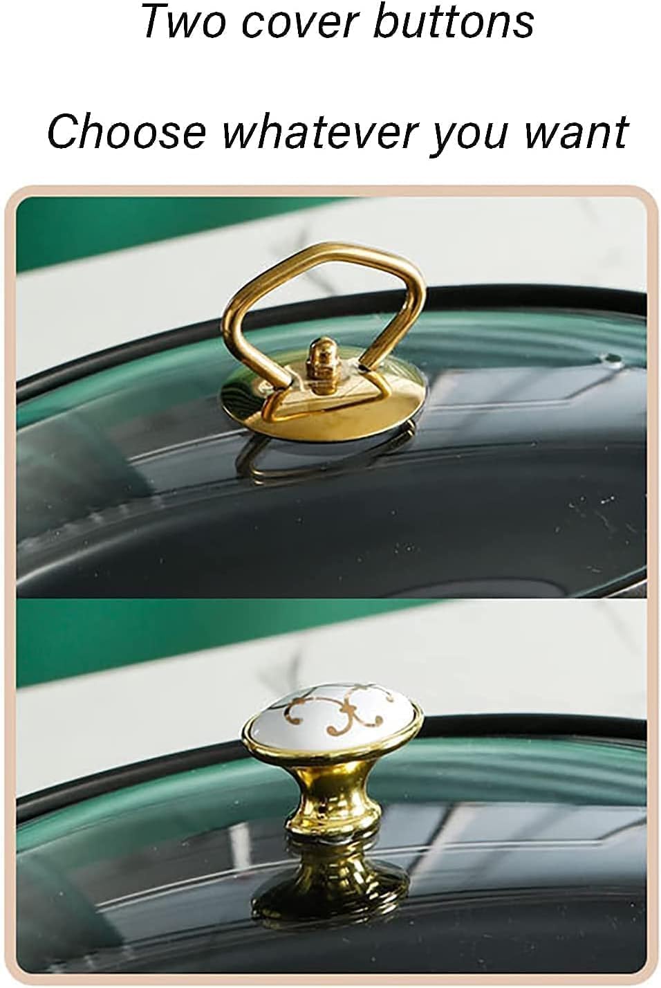 Food Warmer for Parties Buffets, Food Warming Tray Round Chafing Dish Buffet Set, Ceramic Marble Finish Chafer with Glass Lid,White,