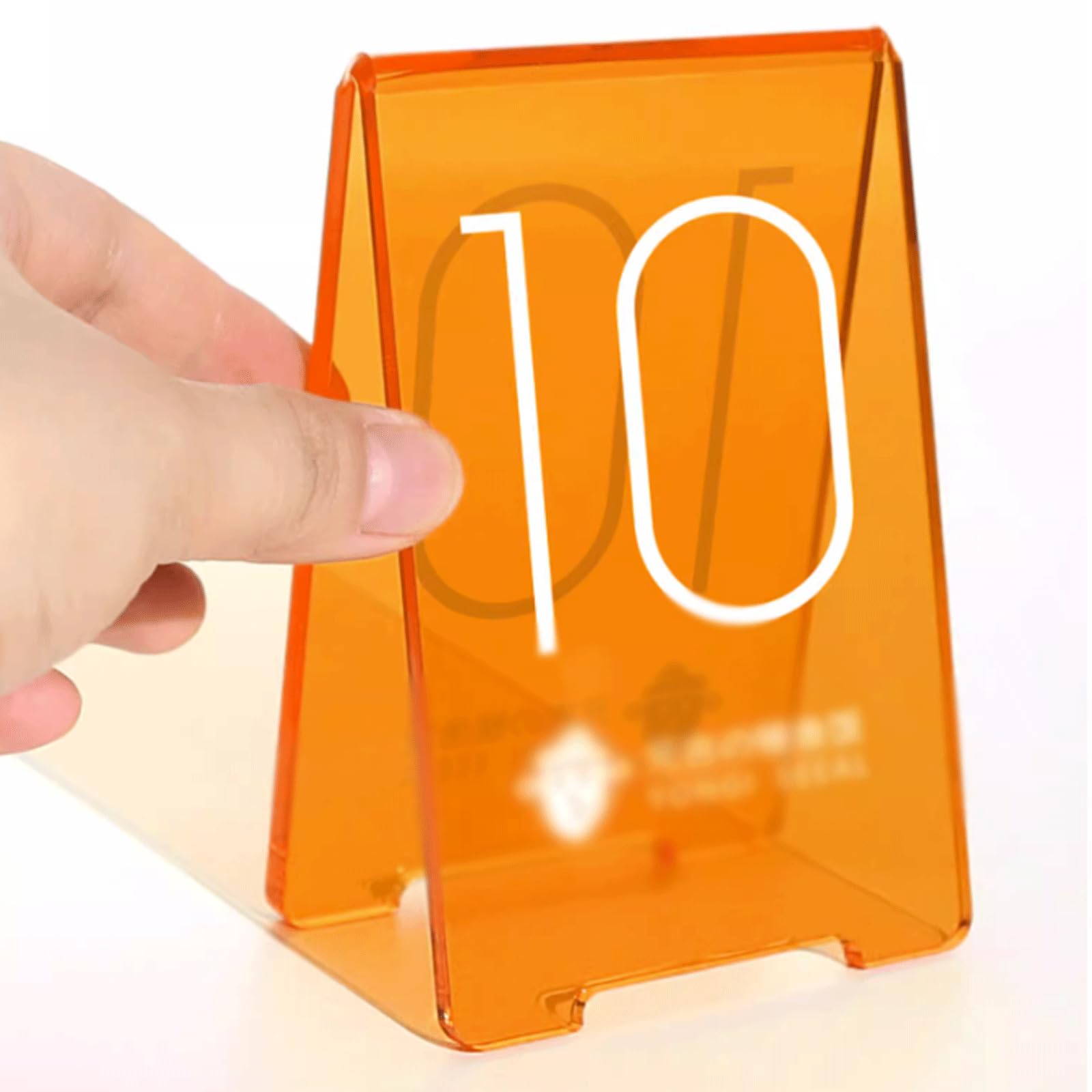 Mini Soporte para Menú De Mesa De Acrílico Translúcido, 6 Piezas, Soporte para Números De Mesa Multicolor, Tarjetas De Lugar Acrílicas para Comedor, Restaurante (Amarillo 13)