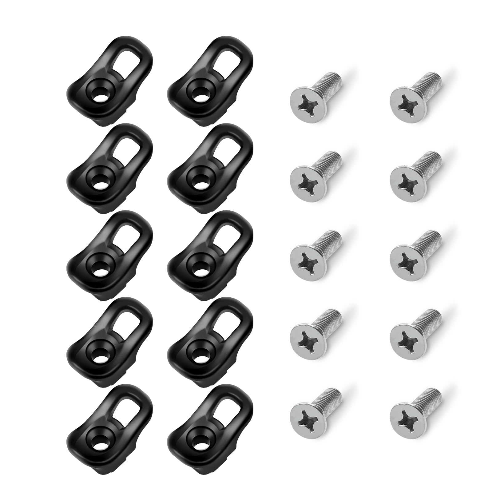 10PCS Boat D Rings with Screw, Kayak Accessories Sailing Fishing Rigging D-Type Buckles for Kayak Boat Canoe Outfitting Fishing Camping Kit