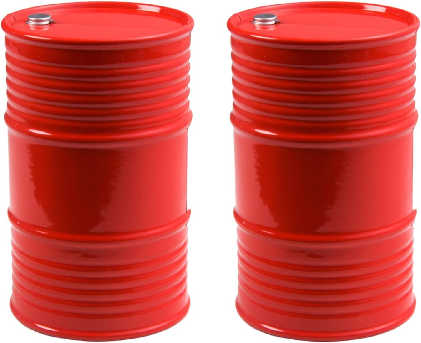 2PCS Simulation Plastic Oil Drum Fuel Tank Gas Tank Container Decoration Accessory Compatible with TRX4 Tamiya CC01 Axial SCX10 D90 Redcat HSP 90046 D110 1/10 RC Crawler Car
