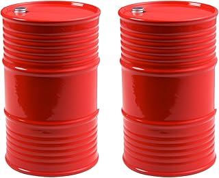 2Pack JGGZONE Simulation Plastic Oil Drum Fuel Tank Gas Tank Container Decoration Accessory Compatible with TRX4 Tamiya CC01 Axial SCX10 D90 Redcat HSP 90046 D110 1/10 RC Crawler Truck