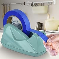 Vista 4 de Acrimet Dispensador de cinta de escritorio premium, plástico, base antideslizante (resistente) (color verde sólido)