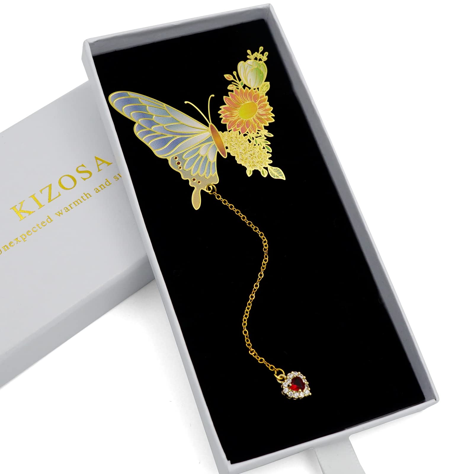 KIZOSA Butterfly Bookmarks for Women,Cute Funny Metal Bookmark,Unique Gifts Book Markers for Women Book Lovers,Teacher Appreciation Gifts,Valentine Mother's Day Christmas New Year Birthday Gift