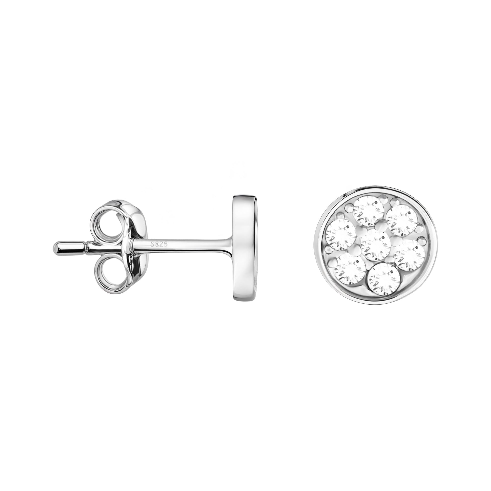 SOFIA MILANI Ohrstecker Aus 925er Silber Mit Zirkonia - Runde Kreis-Ohrringe Für Damen
