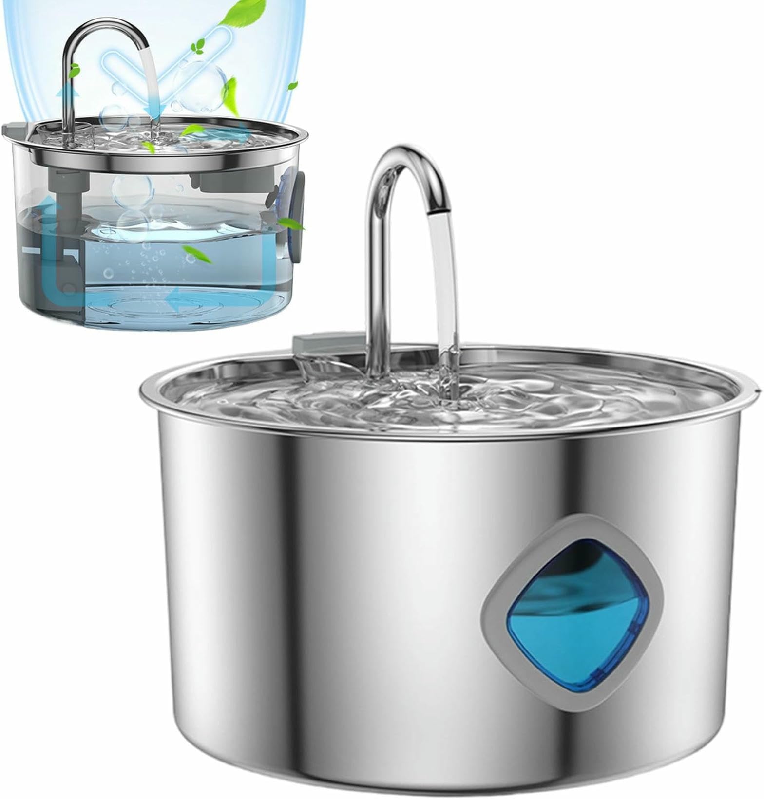 Fuente de bebida de gato 3.2L para el bienestar de mascotas interiores