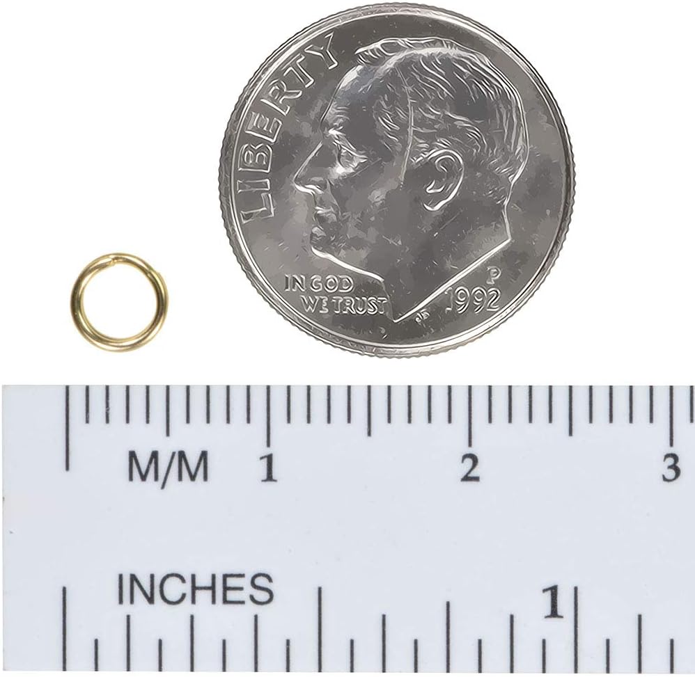 14K Gold 5mm OD 3.5mm ID Round Small Split Ring Qty=1