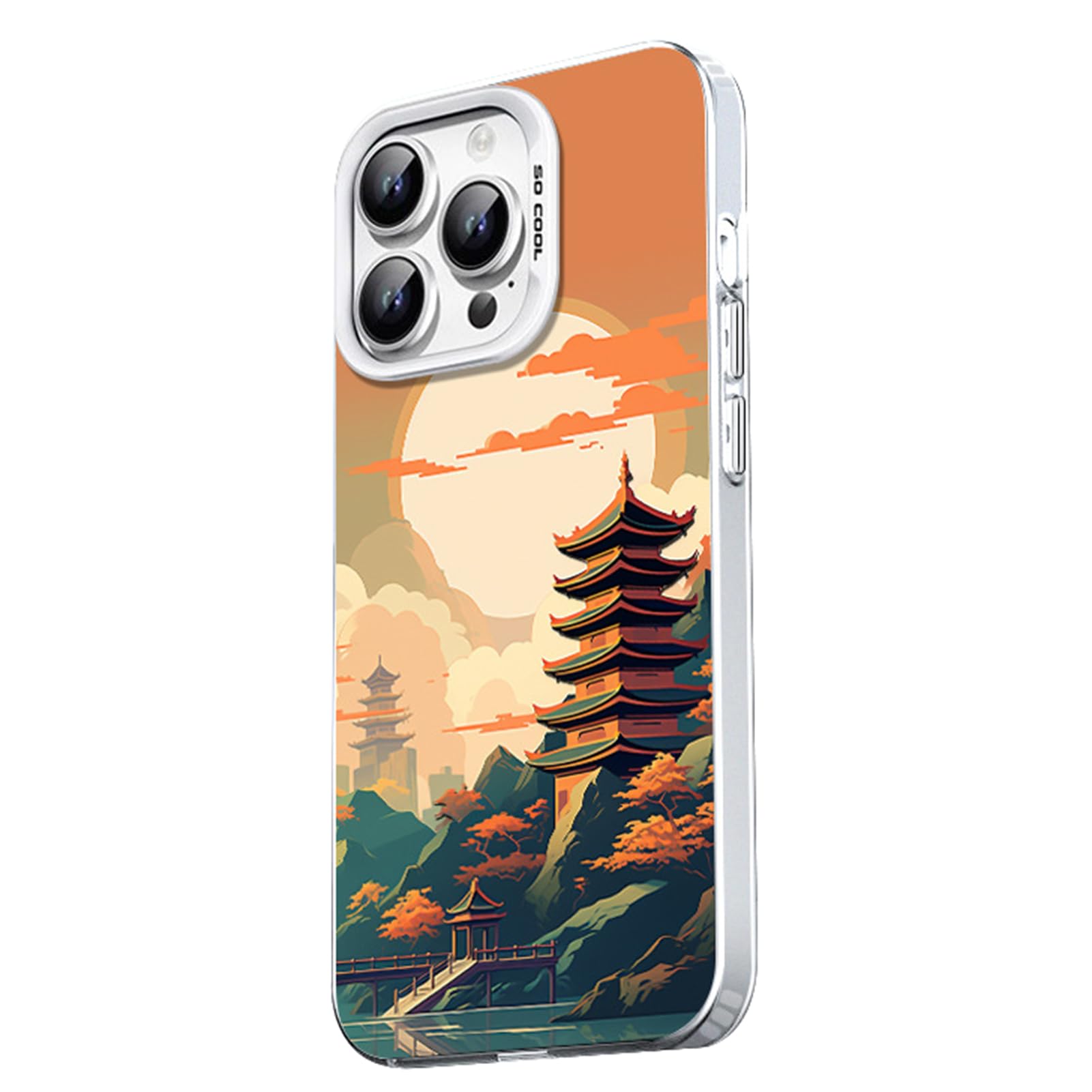 Funda delgado para iPhone 15 Pro Max cubierta a prueba de golpes estilo chino 8
