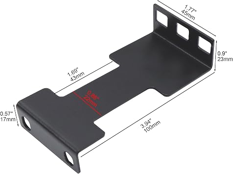 2 Pcs Server Rack Depth Extender, 1U Recessed Rack Extender Deep Mount Adapter Kit for Network Rack