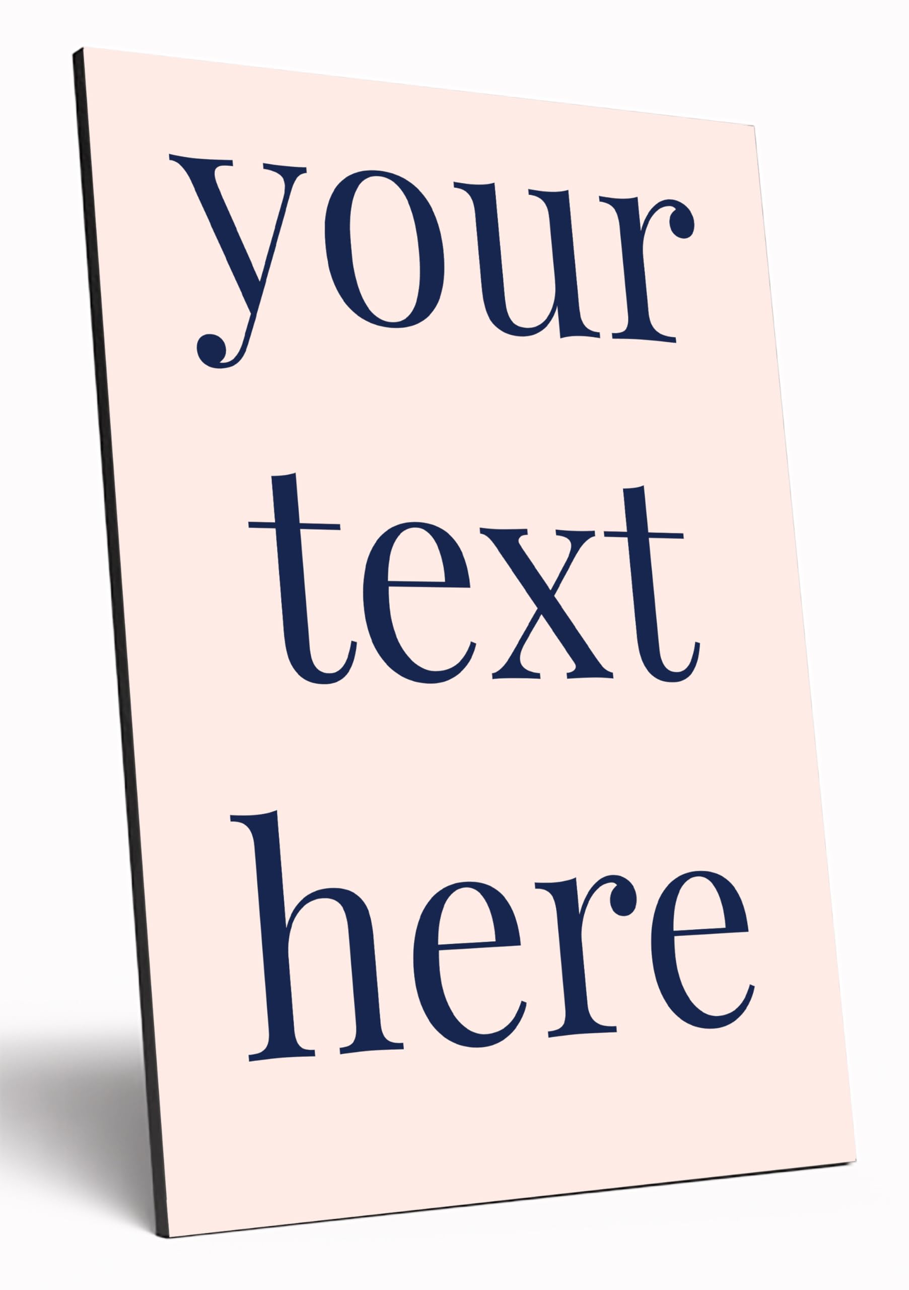 The Plum Penguin Personalised Printed Quote Wooden Wall Art Custom Text Words A4 Hanging Sign Simple Minimalist Style