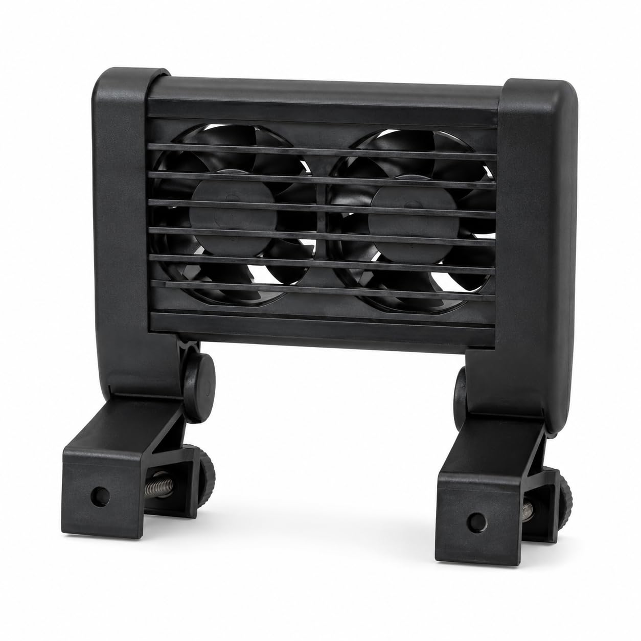 Whimar MultiFan 2 Ventola di Raffreddamento per Acquario, 2 Ventole 12V, Basso Consumo 1,9W, Silenziosa <40 Db, per Acquari 40-80 Litri, Supporto Regolabile per Vetro Fino a 20 mm