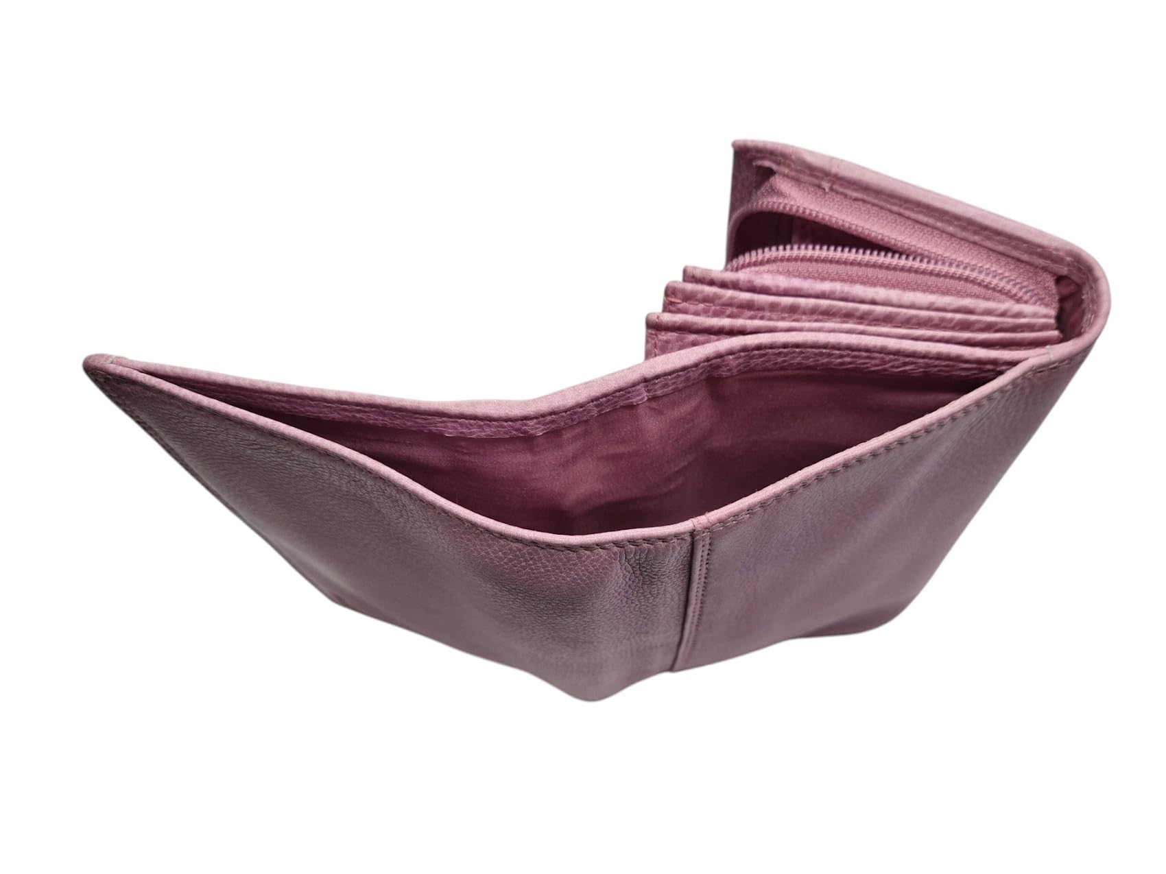 Leder Damen Geldbörse XXL, Lederbörse Portemonnaie Brieftasche Nappaleder, 2 große Geldscheinfächer, Box Travel Organizer Echtleder