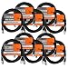 Gearlux 25-Foot 3-Pin Male-to-Female DMX Cable - 10 Pack