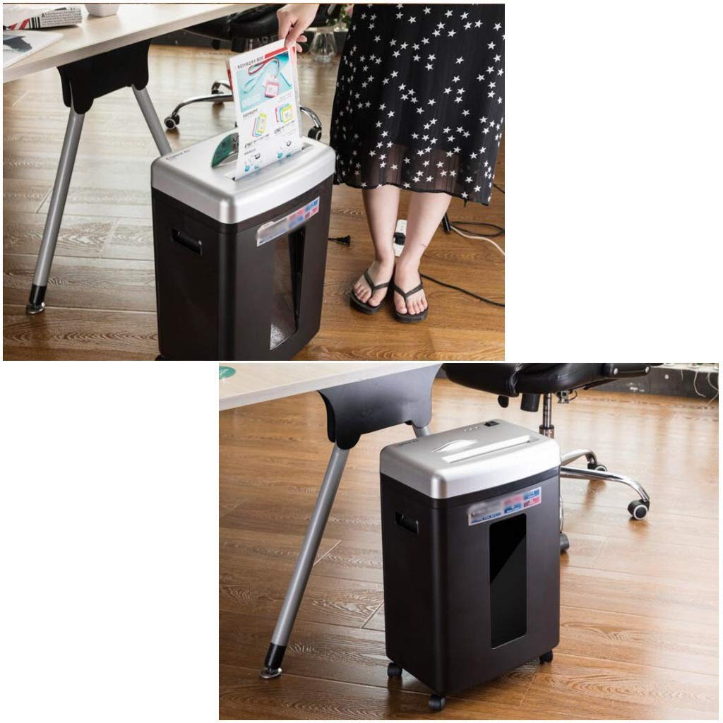 Trituradora de Papel microcortada de 6 Hojas, P-5 de Alta Seguridad para Uso doméstico y de Oficina, tritura Tarjetas de crédito, Grapas, Clips, Negra