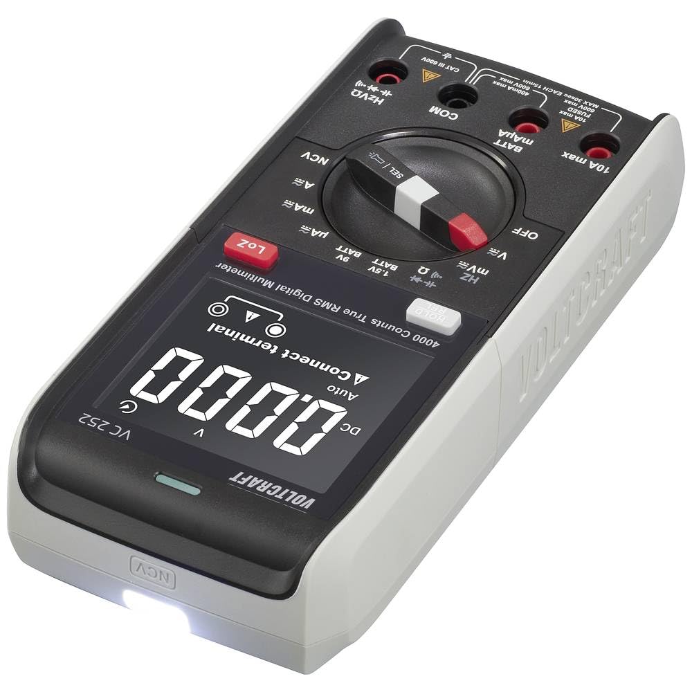 VOLTCRAFT VC252 Hand-Multimeter digital True RMS LoZ CAT III 600 V Anzeige (Counts): 4000