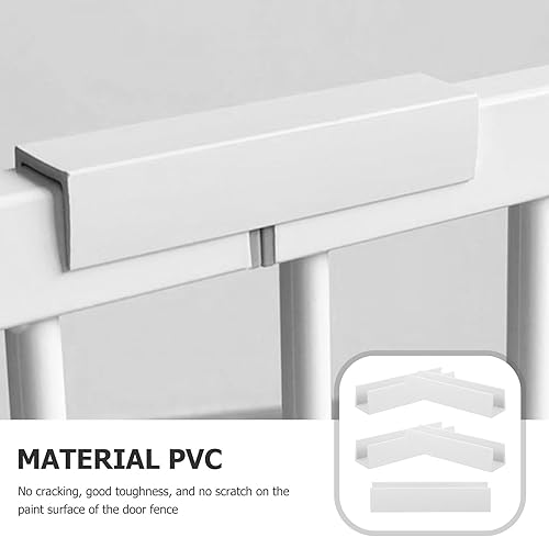 Miniatura 3 de POPETPOP Ranura de refuerzo de valla, 5 piezas portátil en forma de U, reforzador de puerta de perro, estabilizador duradero para corral de perro,