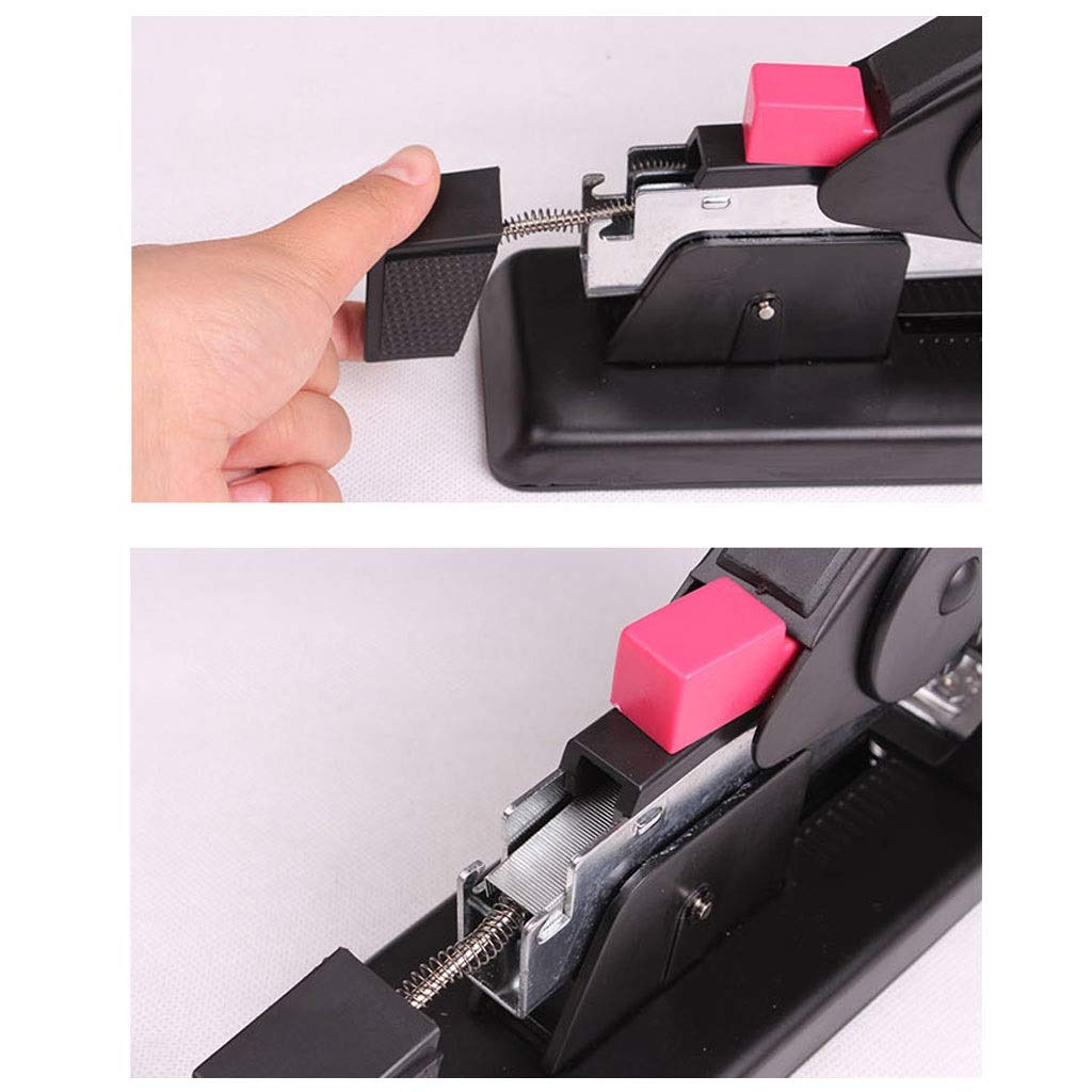 Liudan Cucitrice Pesanti pinzatrice, può Contenere 200 Pagine, Lavoro di Risparmio Carta Spessa pinzatrice, Nero, Disegno ergonomico, sensibilità Comoda della Mano Spillatrice