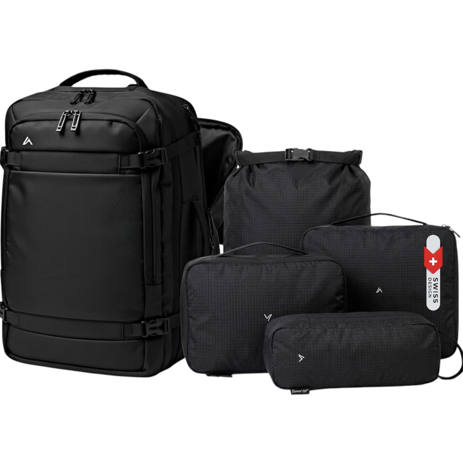 +Zermatt-Horn Mochila de Viaje con Bolsa Vacío Smart+. Mochila Extensible 30L a 35L de Equipaje de Mano Cabina para Vuelo, portatil de 15"-17", para Hombre y Mujer, 40x30x20 Oxford. ZH02+ZHAUX02 — view 13