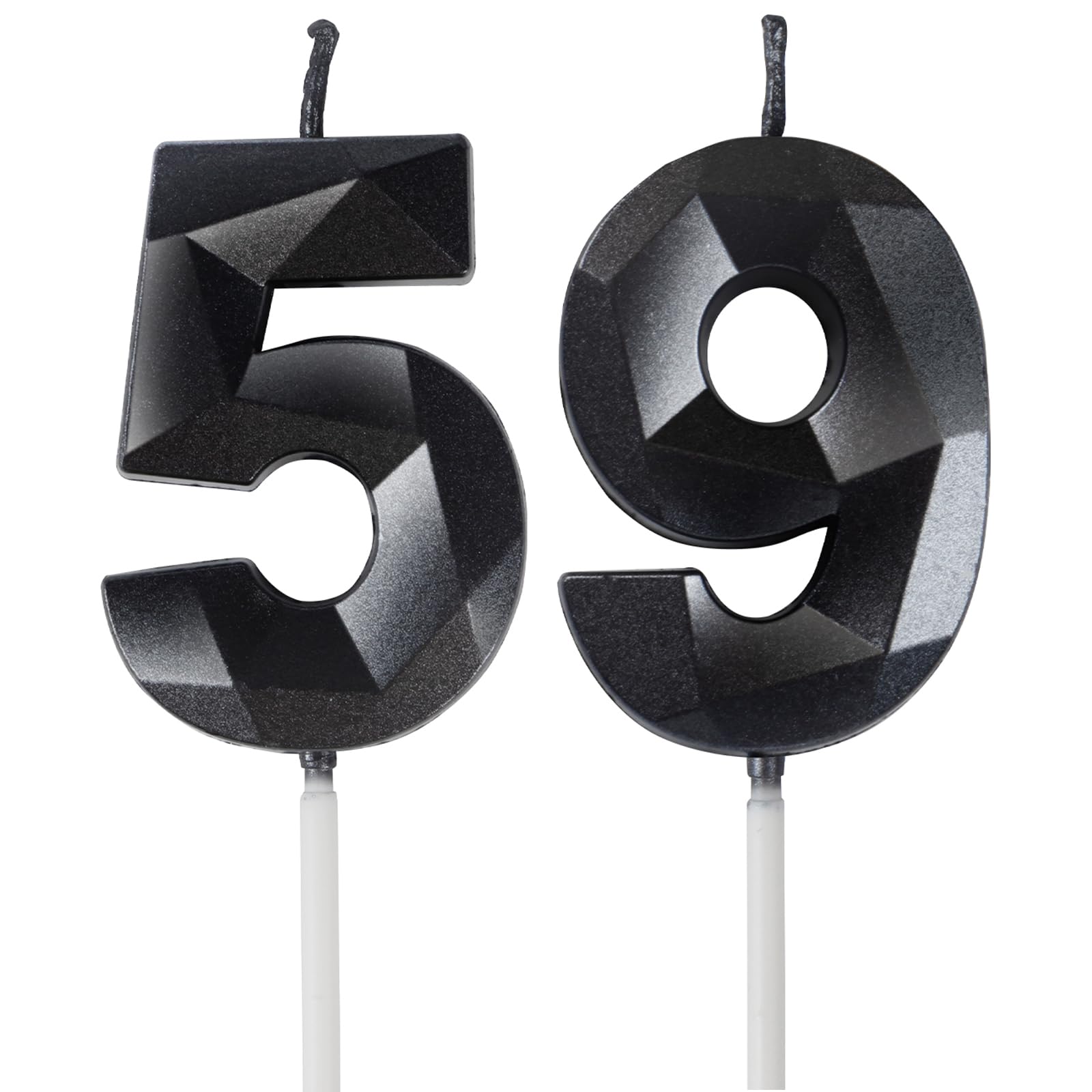 Yiran 50th Birthday Candles, Gold Number 50 Happy Birthday Candles, Cake Topper Decorations for Birthday Party, Wedding Anniversary Celebration Supply — view 143