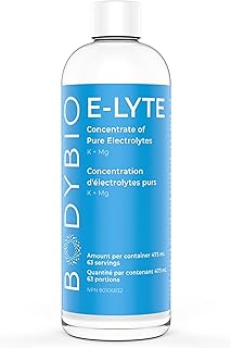 Electrolytes for Hydration - 16 oz Concentrate (64 Servings) | No Sugar | No Calories | Keto Electrolytes | Dehydration Recovery w. Magnesium + Potassium + Sodium | Relieves Cramps | Elyte by BodyBio