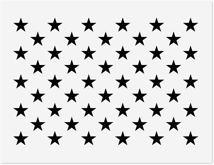 Amazon.com: 50 Stars Stencil Template - Reusable 4th of July Stencil of American Flag 50 Stars Pattern Stencil for Independence Day Decorations Painting Wood & Wall Art (10.5
