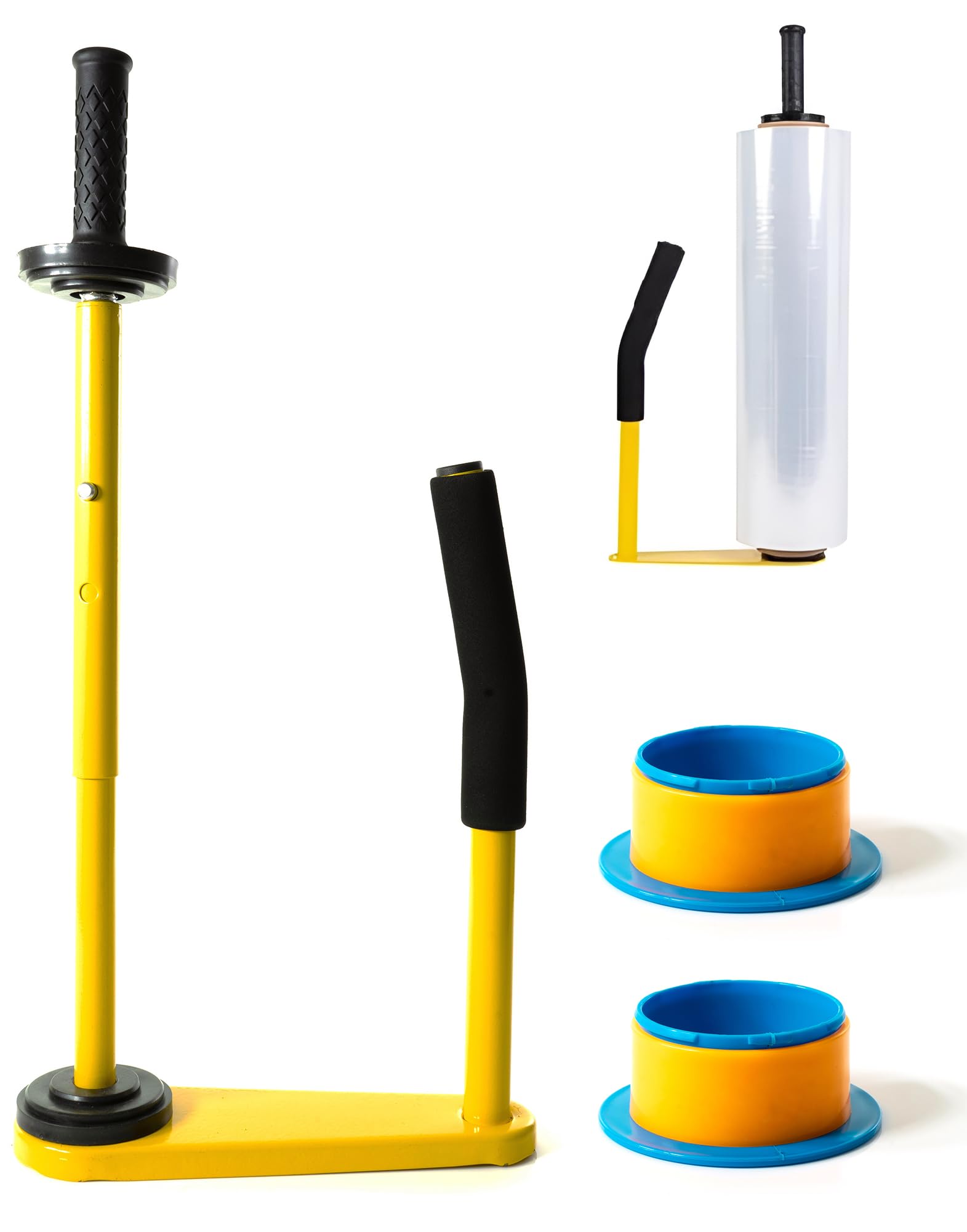 XQUZITE Adjustable Heavy Duty Stretch Film & Plastic Wrap Dispenser – Shrink Wrap Handle for 18