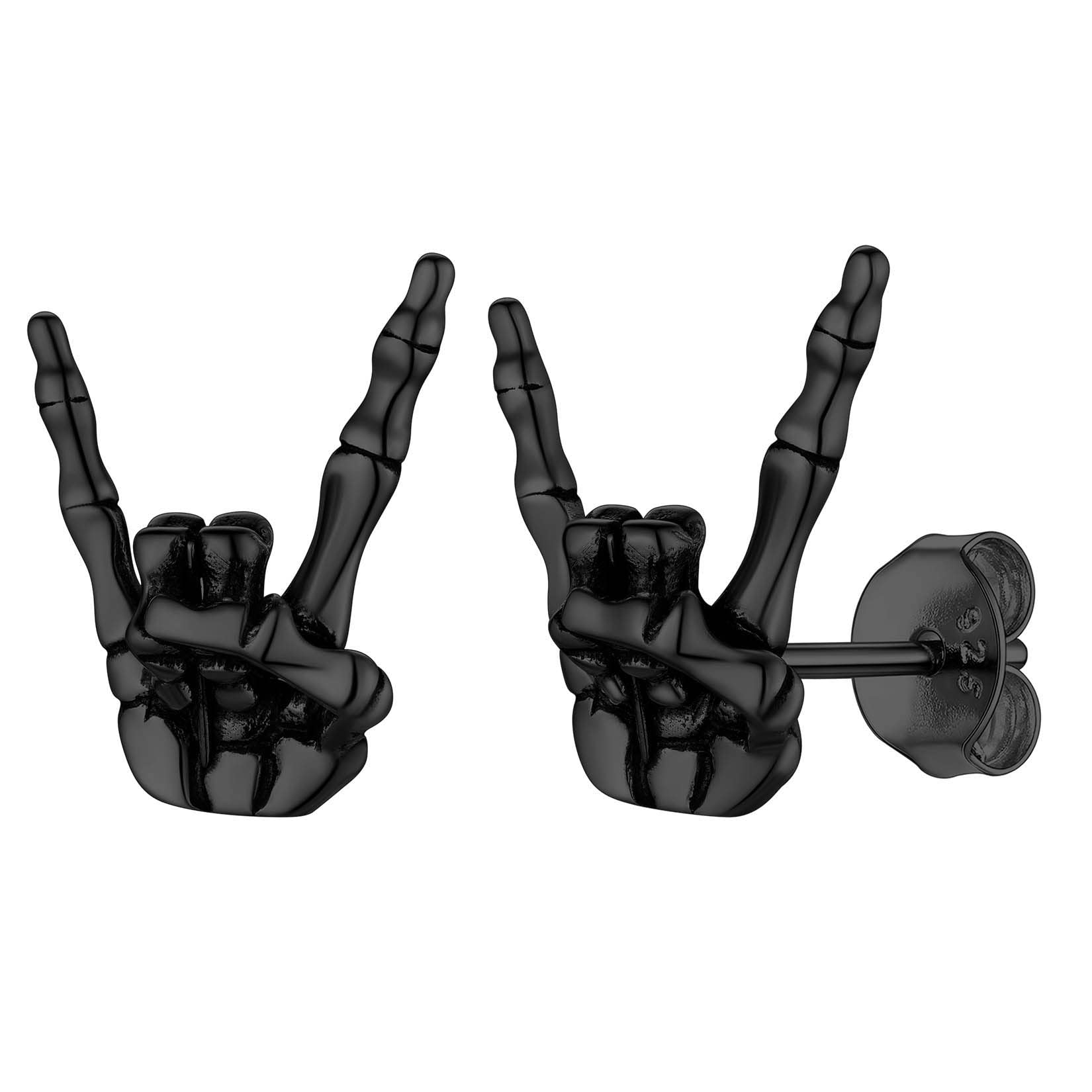 Suplightskull earrings for men, Sterling Silver Earrings Cool Earing Stud Halloween CollectionRecycled Claim Standard Blended