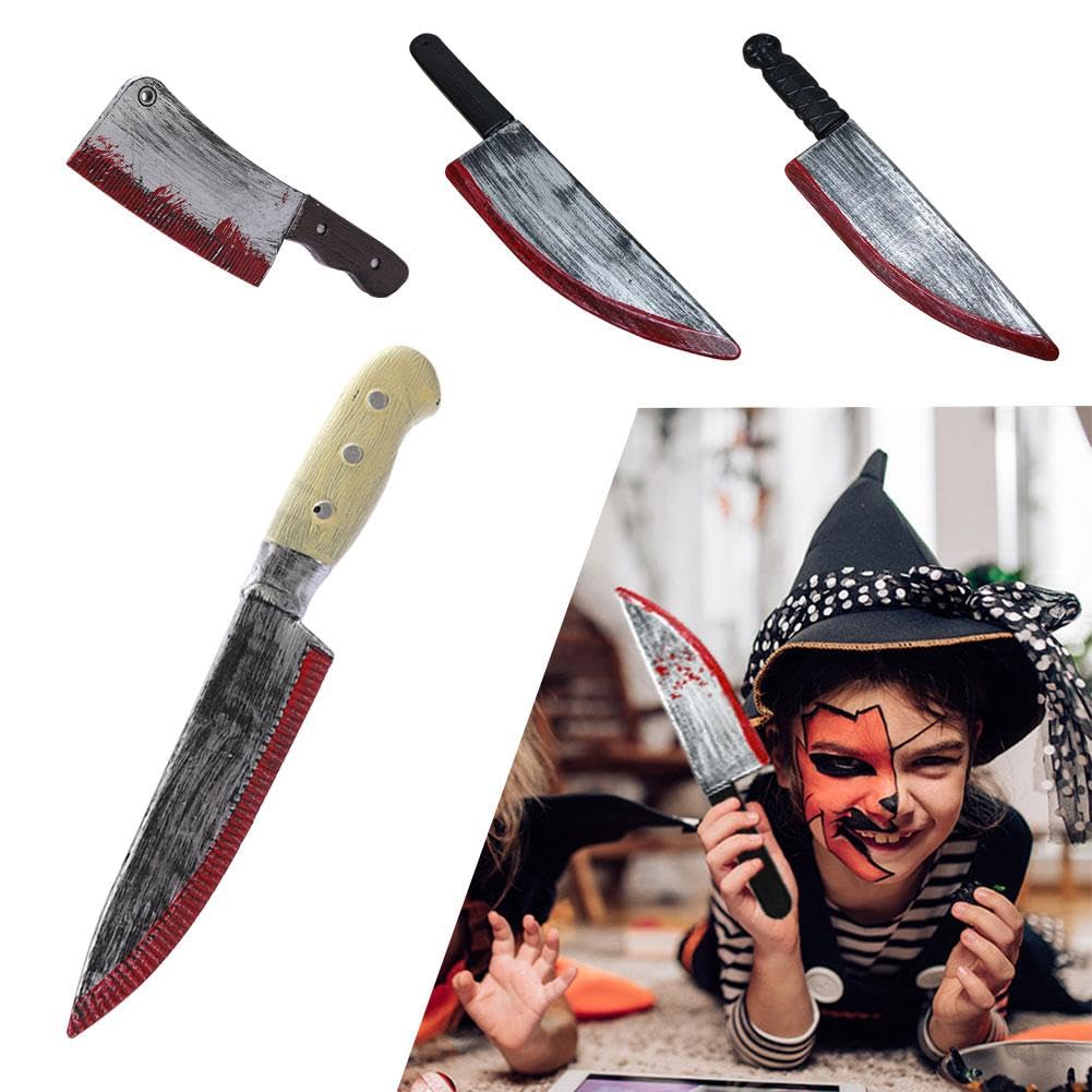 OIXEYA 2er Set Grusel-Messer - Fake Waffen Für Halloween & Cosplay