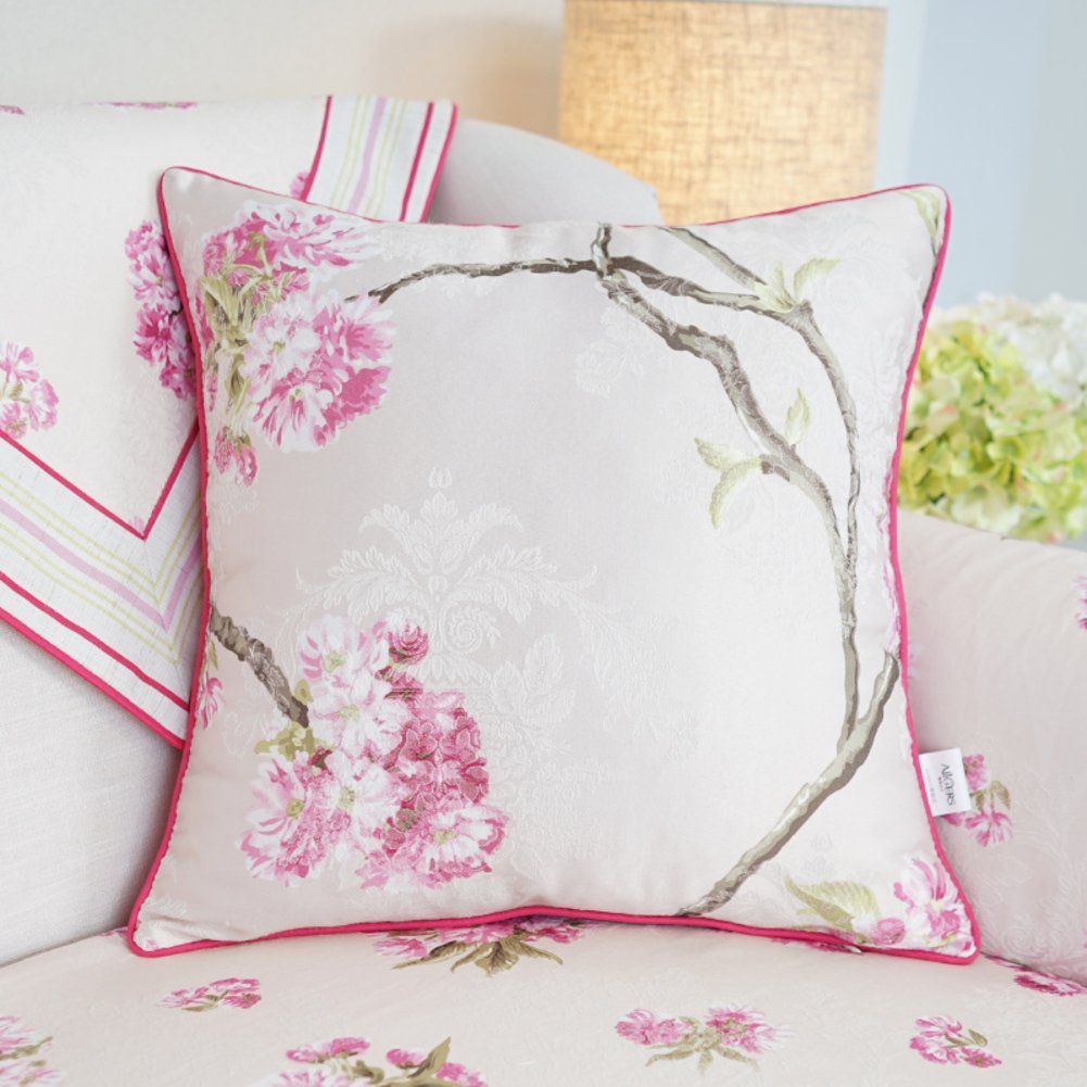 Taie d'oreiller câlin style pastoral en coton PP motif O 45x45cm VersionB