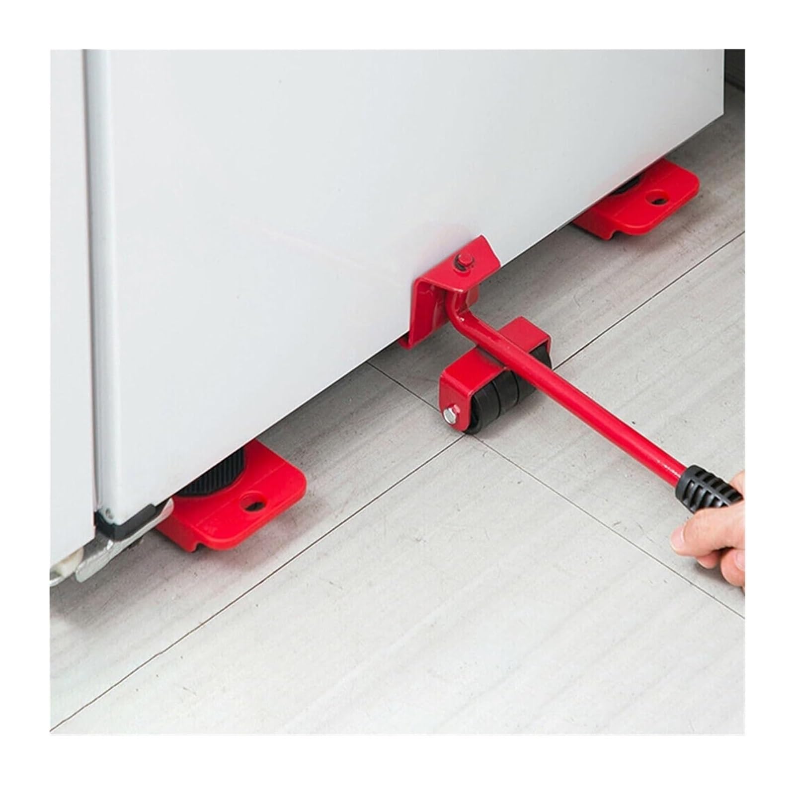 Kit di trasloco per mobili pesanti con rulli e barra di sollevamento, strumento professionale per un facile spostamento di oggetti, rosso, 1 set perfetto per spostare oggetti di grandi dimensioni