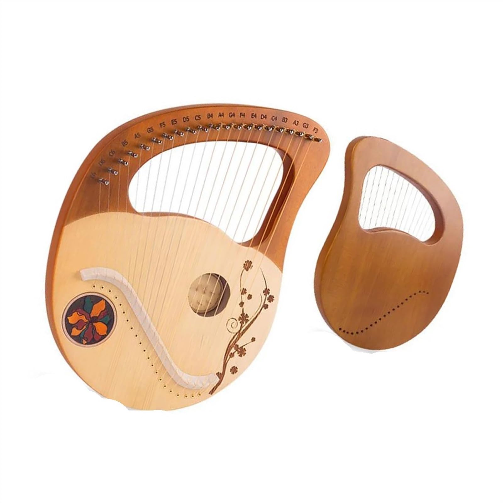 Anfänger harfe 21 Saiten Lyra Harfe Mahagoni Musikinstrument Stimmschlüssel Mit Ersatzsaiten Musikinstrument