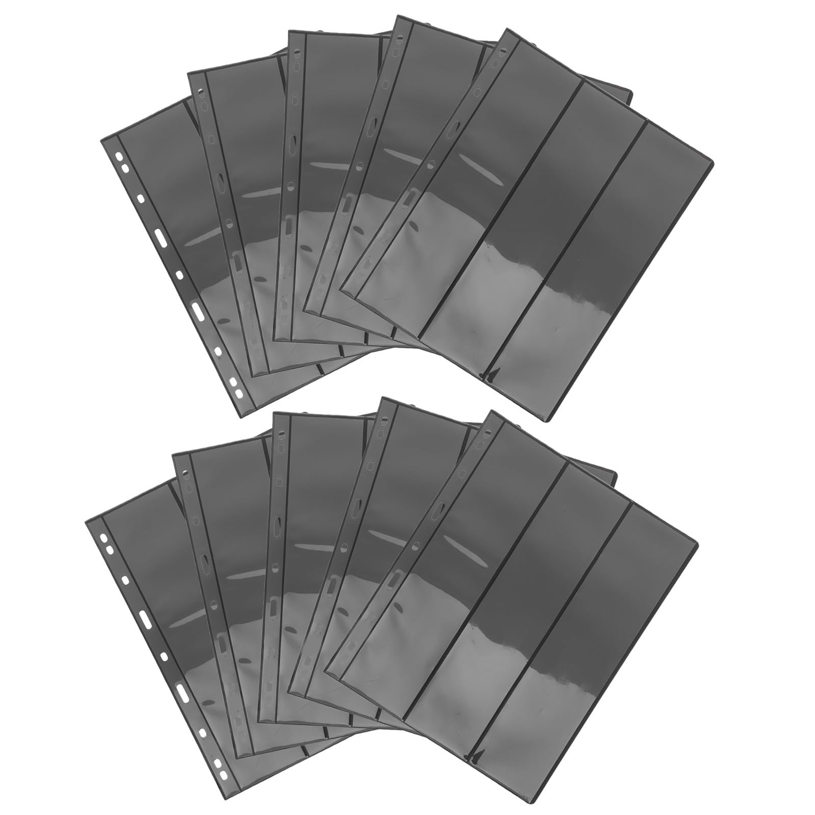 WOONEKY 10pezzi Collezionisti di Francobolli Pagina di Stoccaggio per Francobolli Doppia Faccia Accessorio per Conservazione di Materiale Pregiato Design Trasparente Facile da Usare