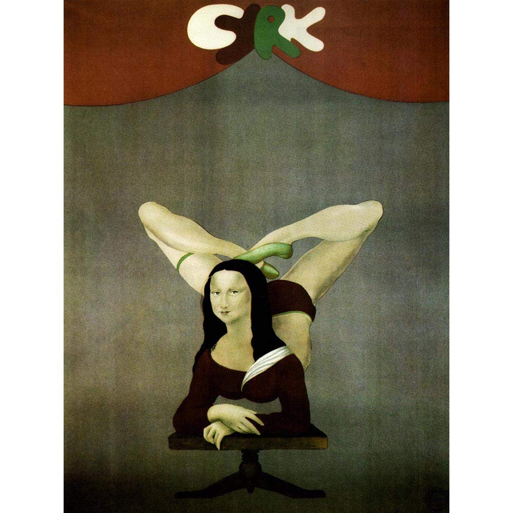 Wee Blue Coo Advert Cultural Circus Poland Mona Lisa Gymnast Acrobat Art Print Poster Wall Decor 12X16 Inch