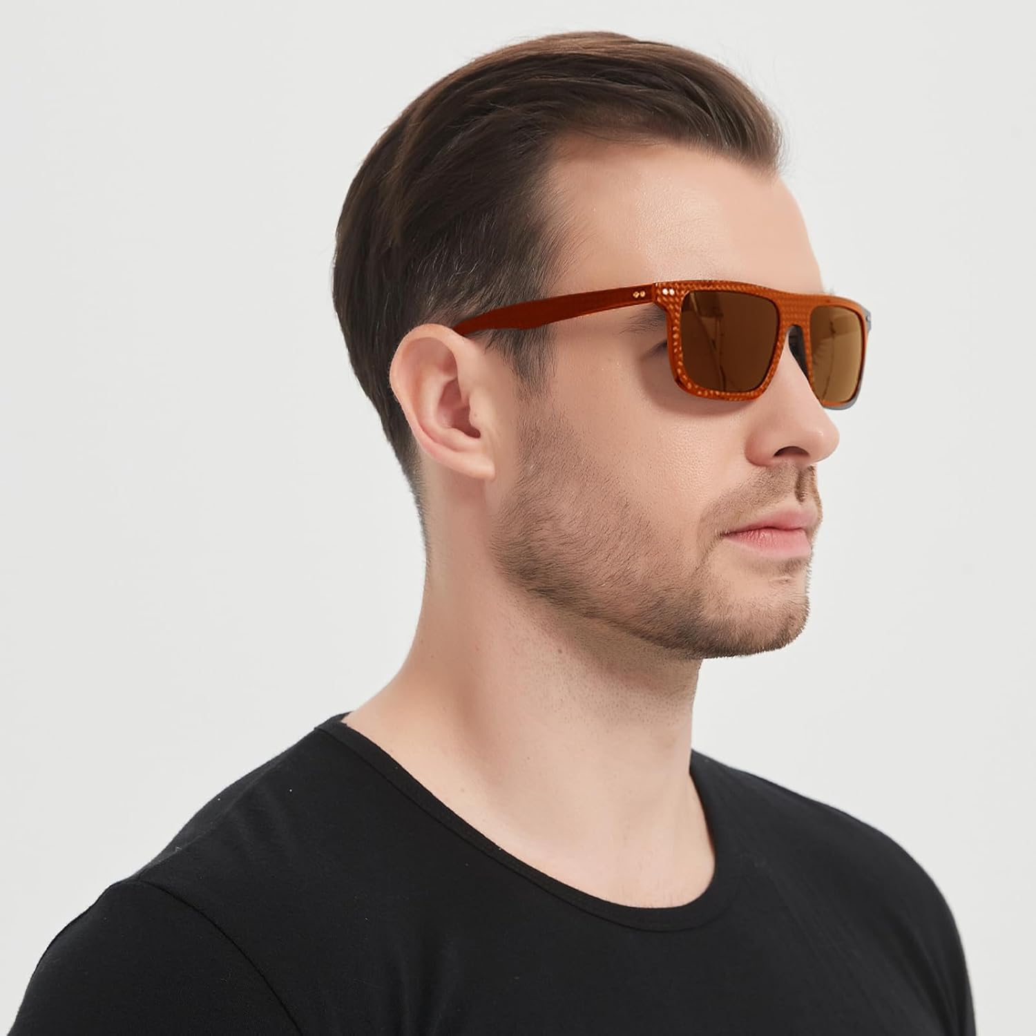 DUCO Polarized Sunglasses for Men Sun glasses All Carbon Fiber Frame 100% UV Protection for Driving Running Fishing DC8325 - Image 2