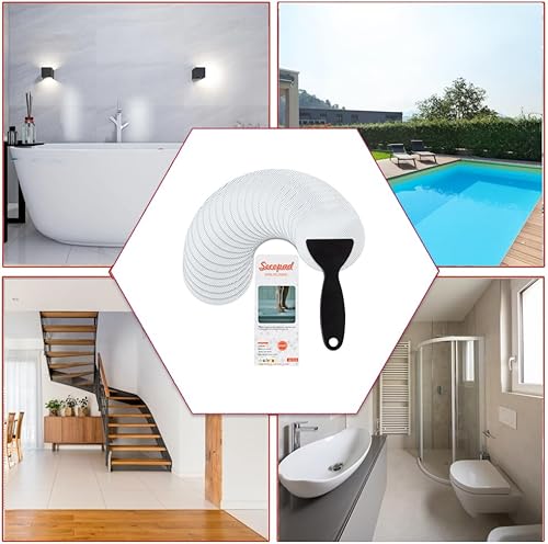 Miniatura 6 de 36 calcomanías antideslizantes para bañera, tinas de baño de seguridad, duchas, peldaños adhesivos, raspador