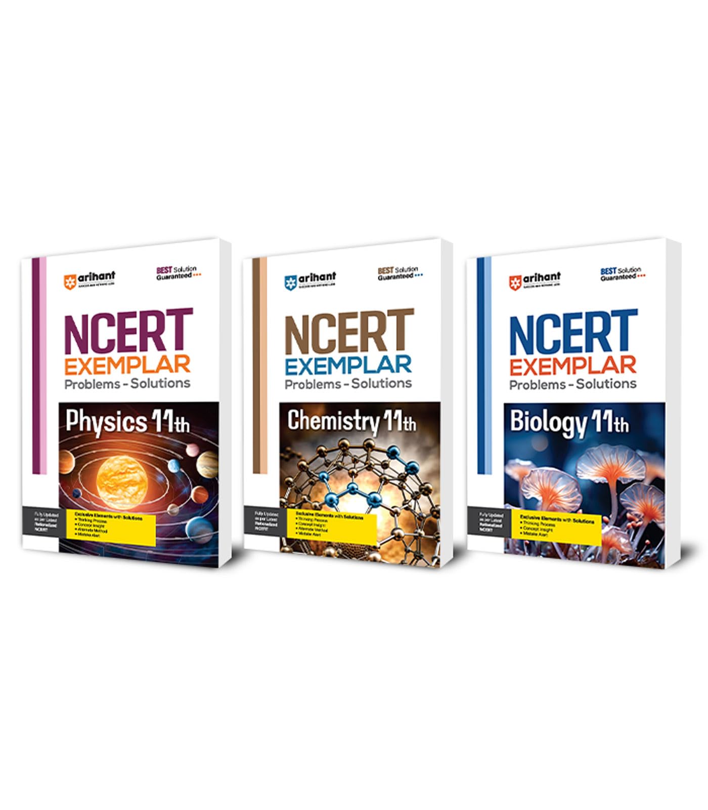 Arihant NCERT Exemplar Physics, Chemistry, Biology 11th Latest Rationalized Edition (Set of 3) | Problems & Solutions with Exclusive | Thinking Process,Concept Insight,Mistake Alert | For Exam 2026-27