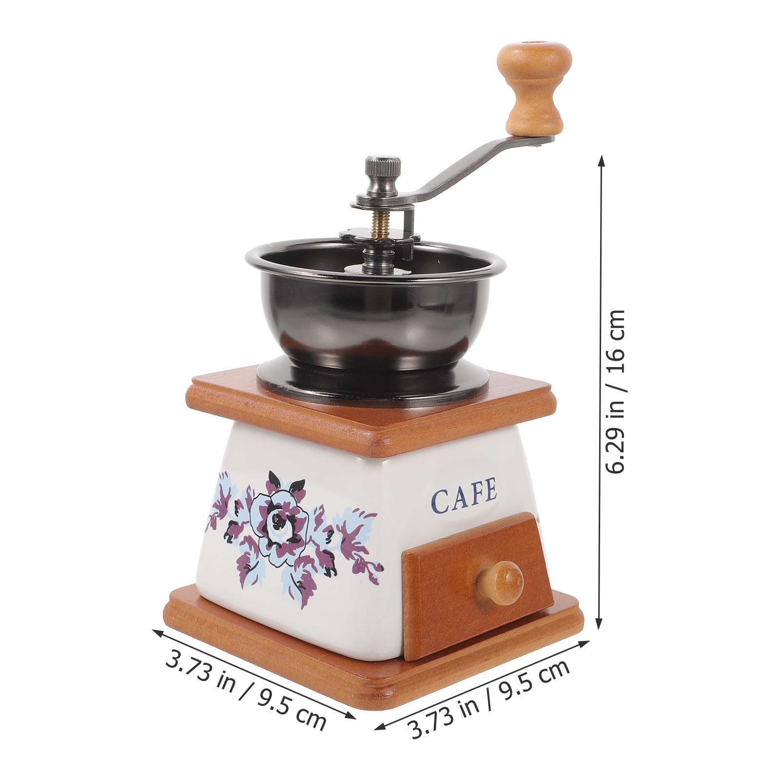 Molinillo de Café Manual de Cerámica Retro, Molinillo Portátil para Frijoles y Pimienta, Herramienta de Molienda para Oficina y Hogar, 1 Unidad, Diseño Ecológico y Resistente