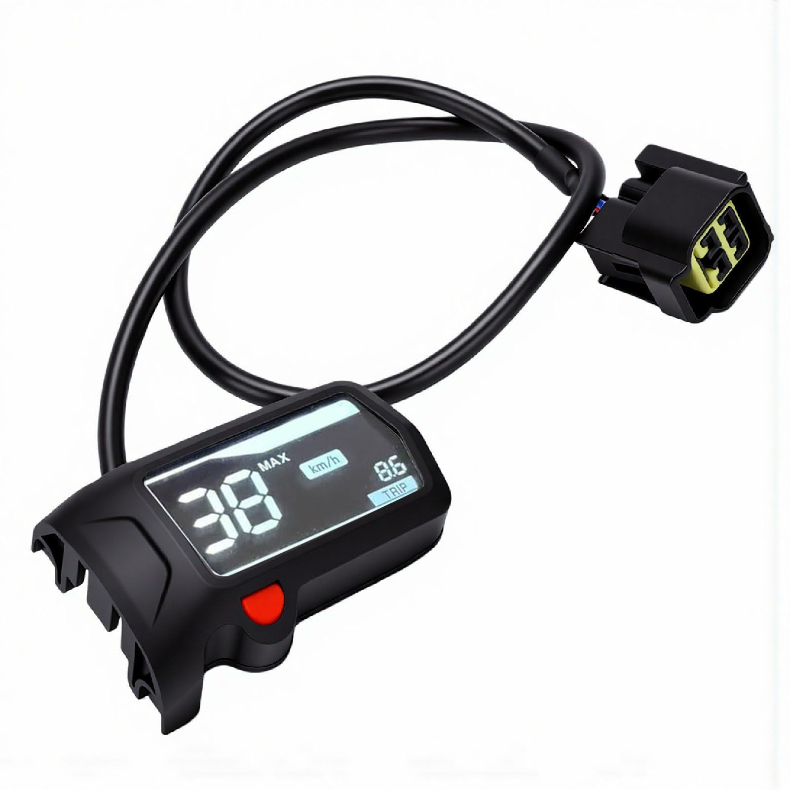 Ejoyous Cyfrowy Prędkościomierz Motocyklowy LCD, Przejrzysty Wyświetlacz Zestawu Wskaźników na Desce Rozdzielczej, Zamienny Prędkościomierz do Light Bee X S, Szybki Odczyt do Codziennej Jazdy