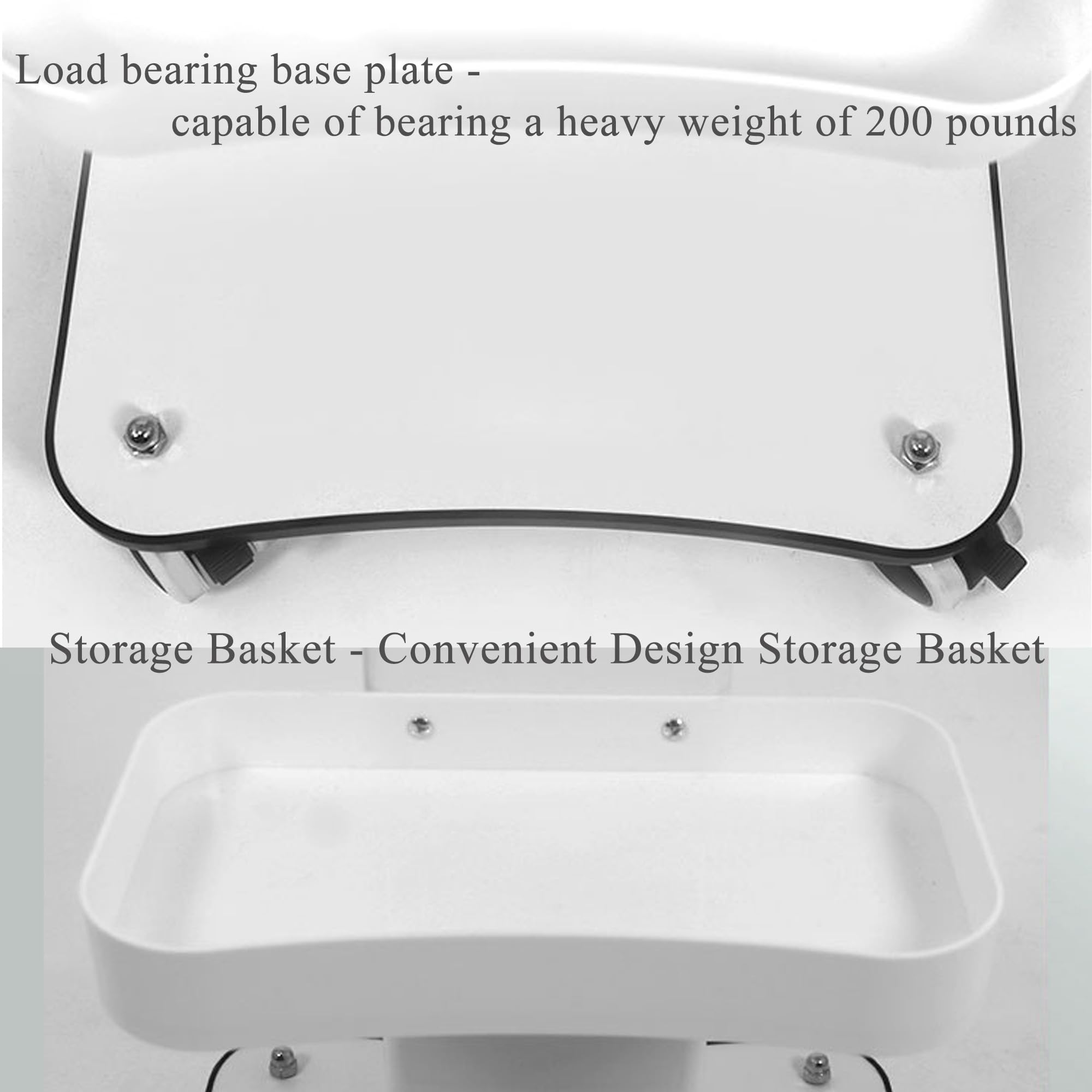 Carro con Ruedas para Salón de Belleza, Almacenamiento de Instrumentos de Belleza, Multifunción Portátil Carrito Rodante, Carrito de Peluquería, Blanco, Carrito Auxiliar con Ruedas